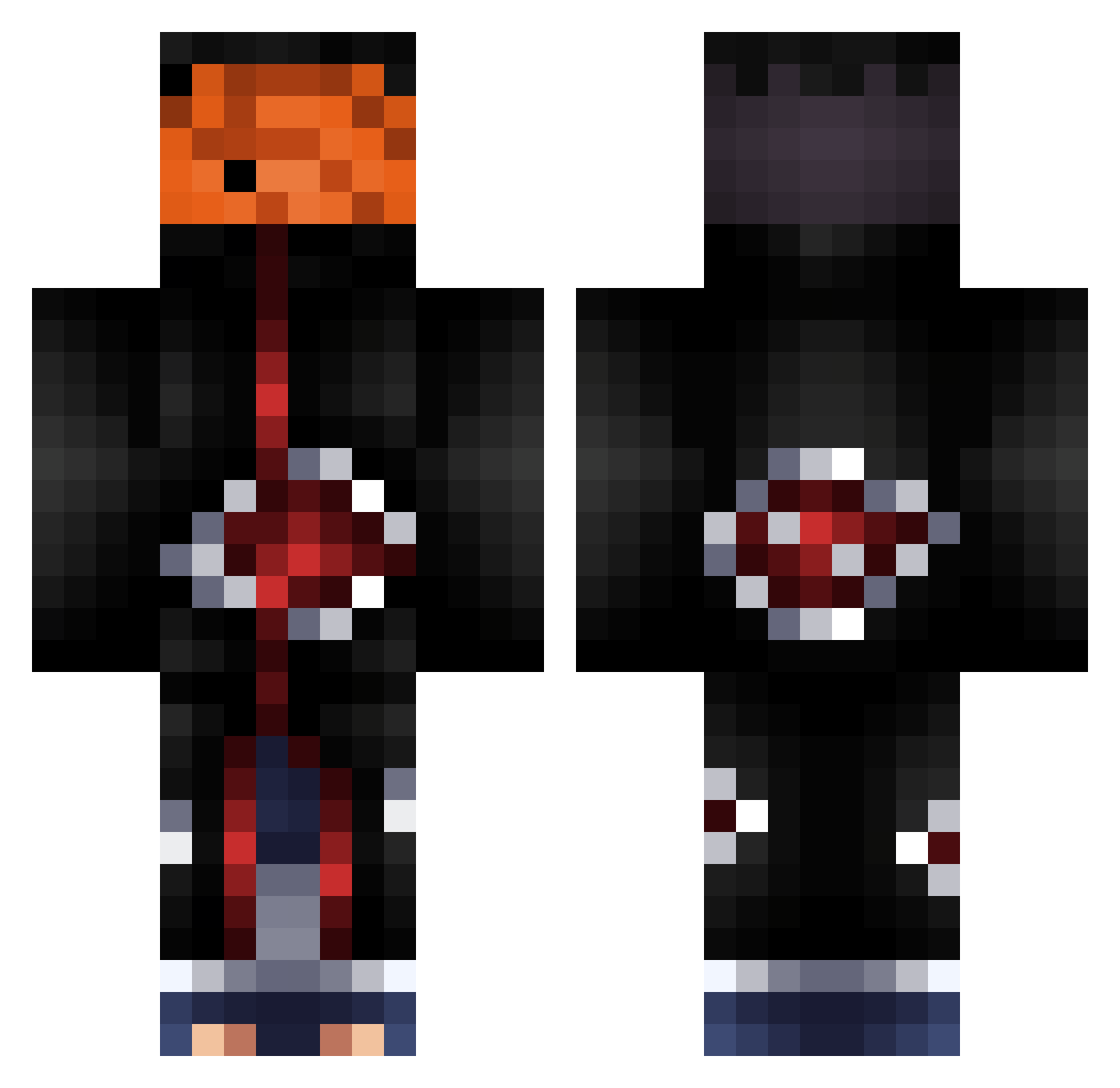 ITZ_Zerox7 Minecraft skin, front and back view