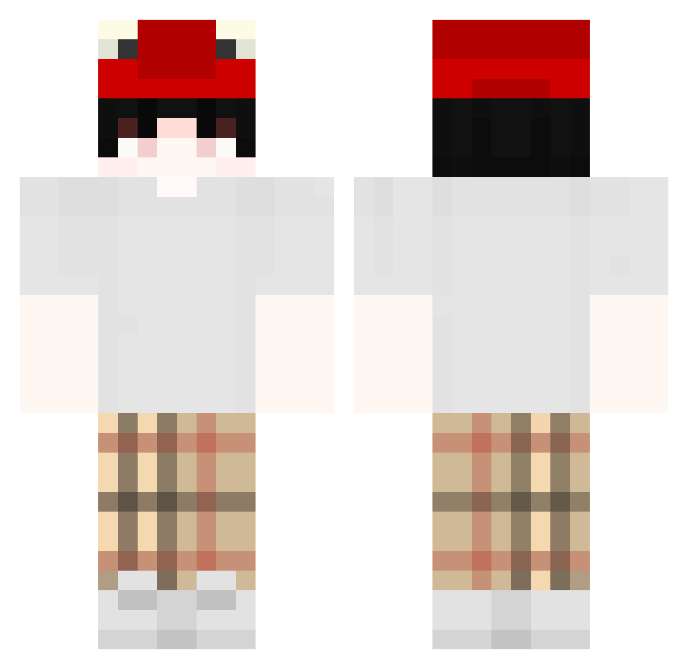 xWymyslony Minecraft skin, front and back view