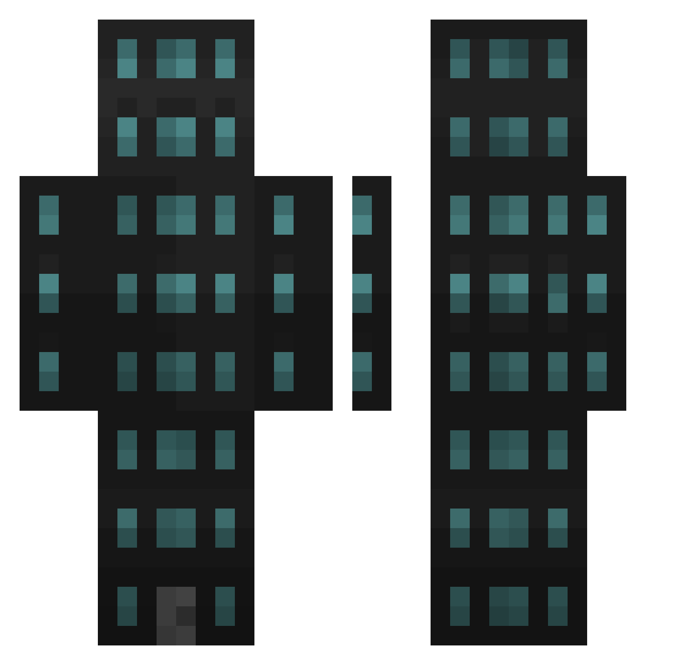 T_Building7 Minecraft skin, front and back view