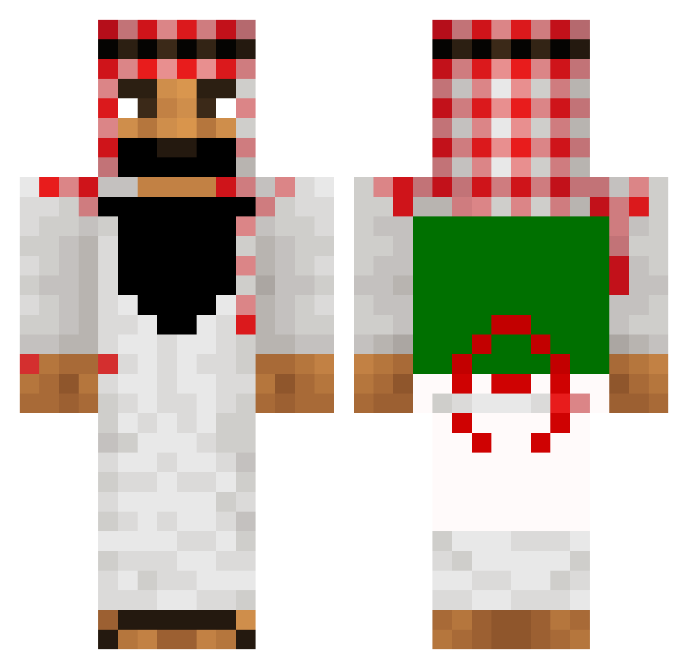 Straatje Minecraft skin, front and back view