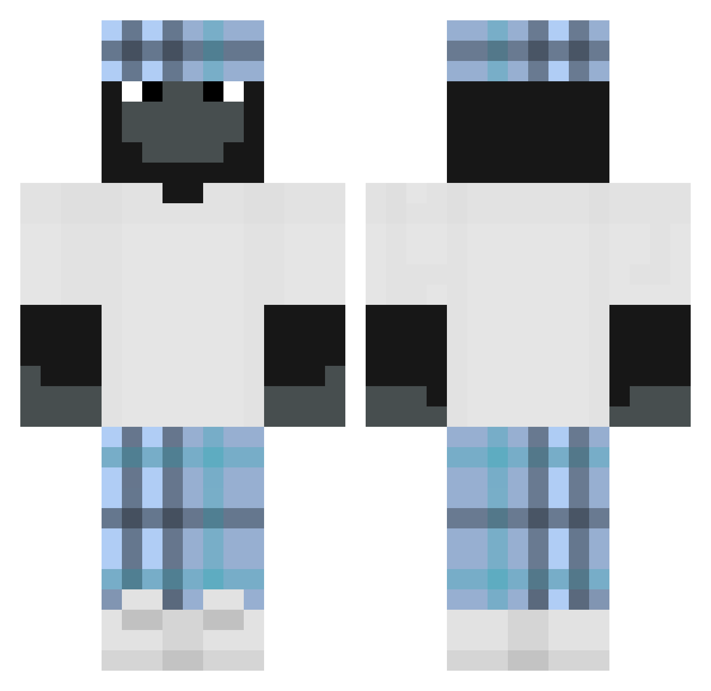 Johan321 Minecraft skin, front and back view