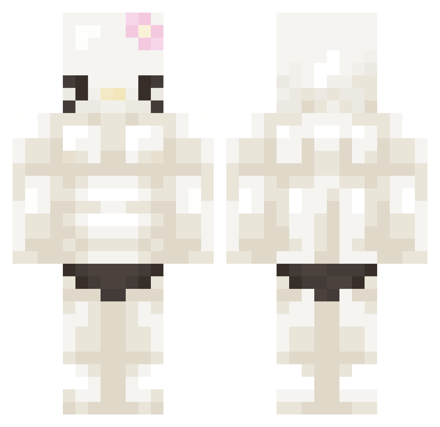 Bexxorn Minecraft skin, front and back view