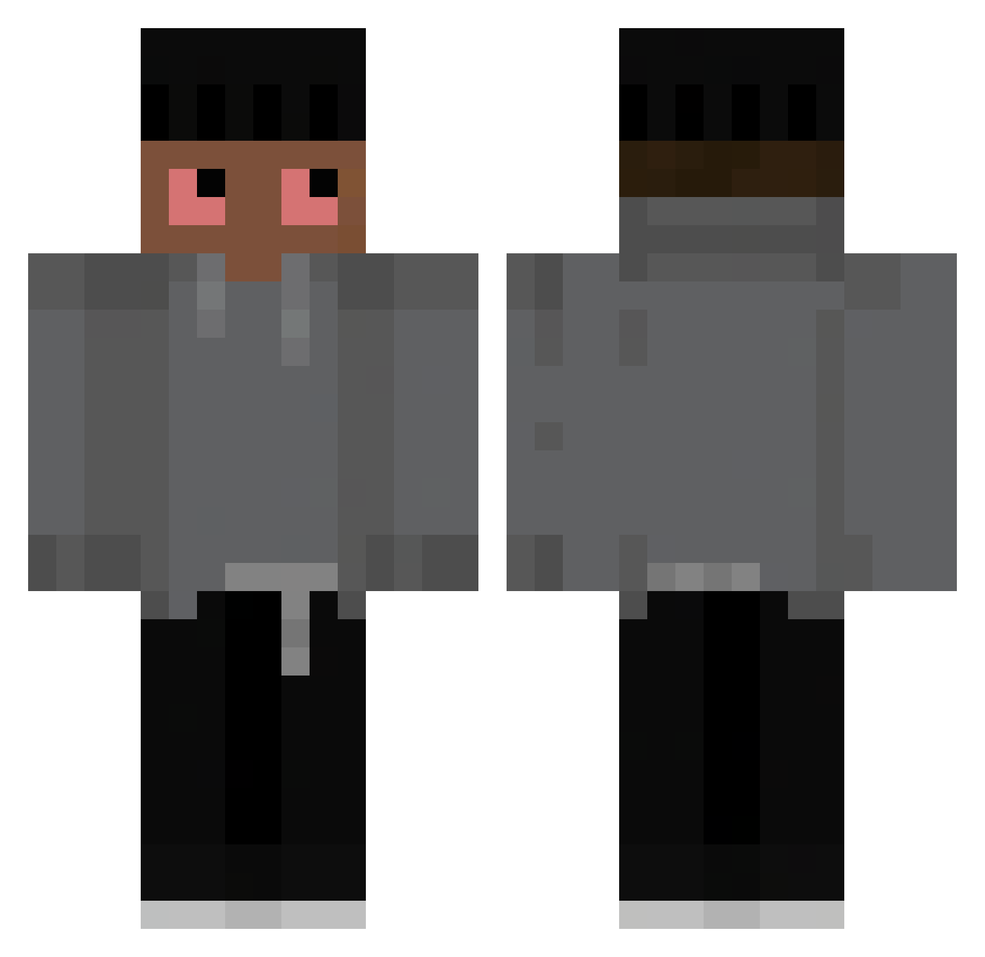 DonGucio Minecraft skin, front and back view