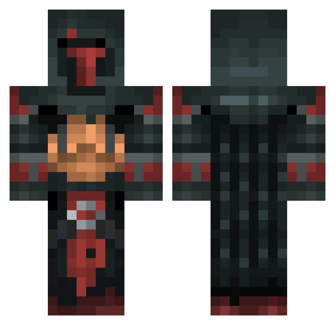 IWANT_TND Minecraft skin, front and back view