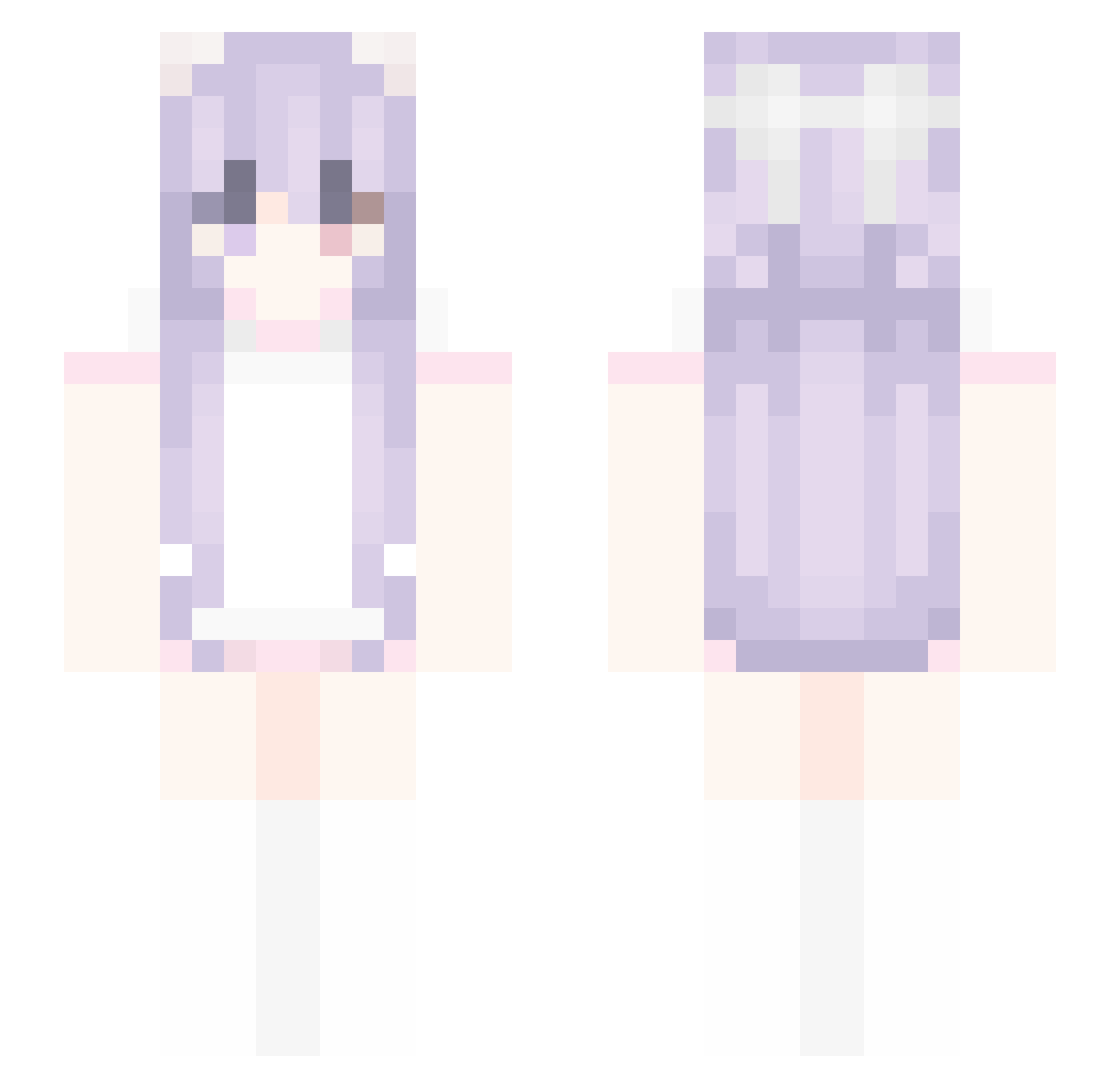 ultrare Minecraft skin, front and back view
