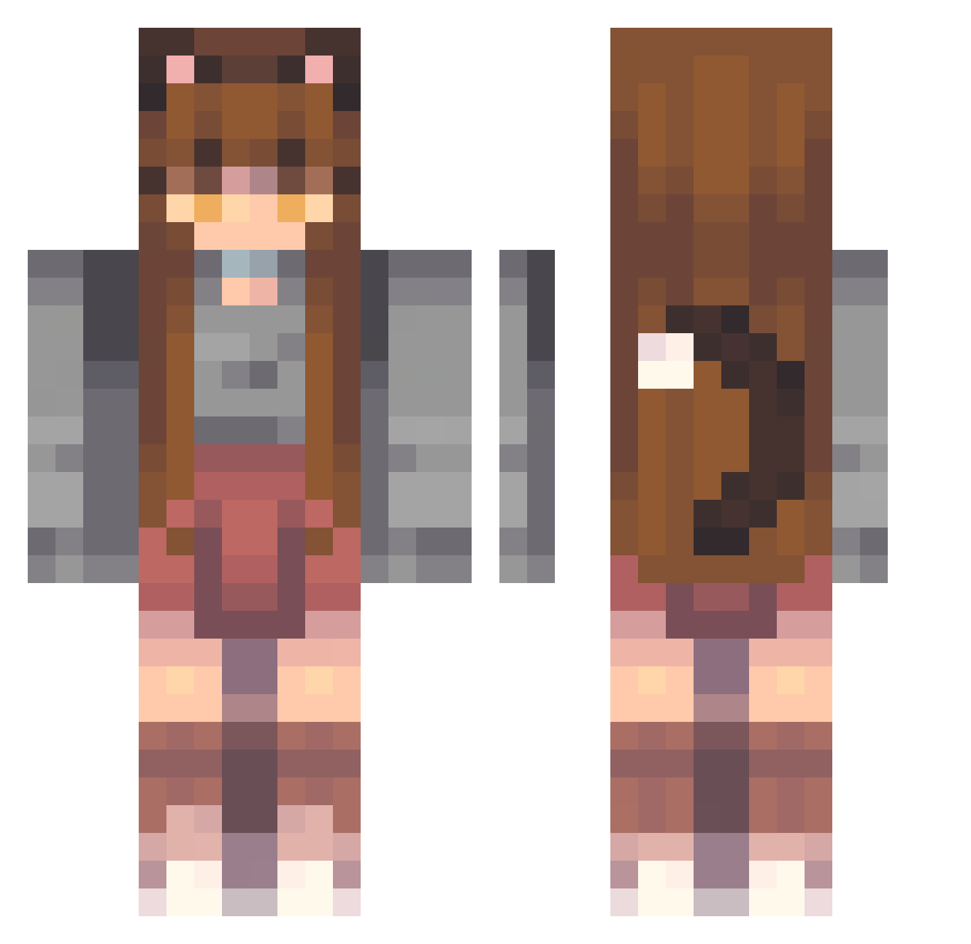 candywrapper_00 Minecraft skin, front and back view
