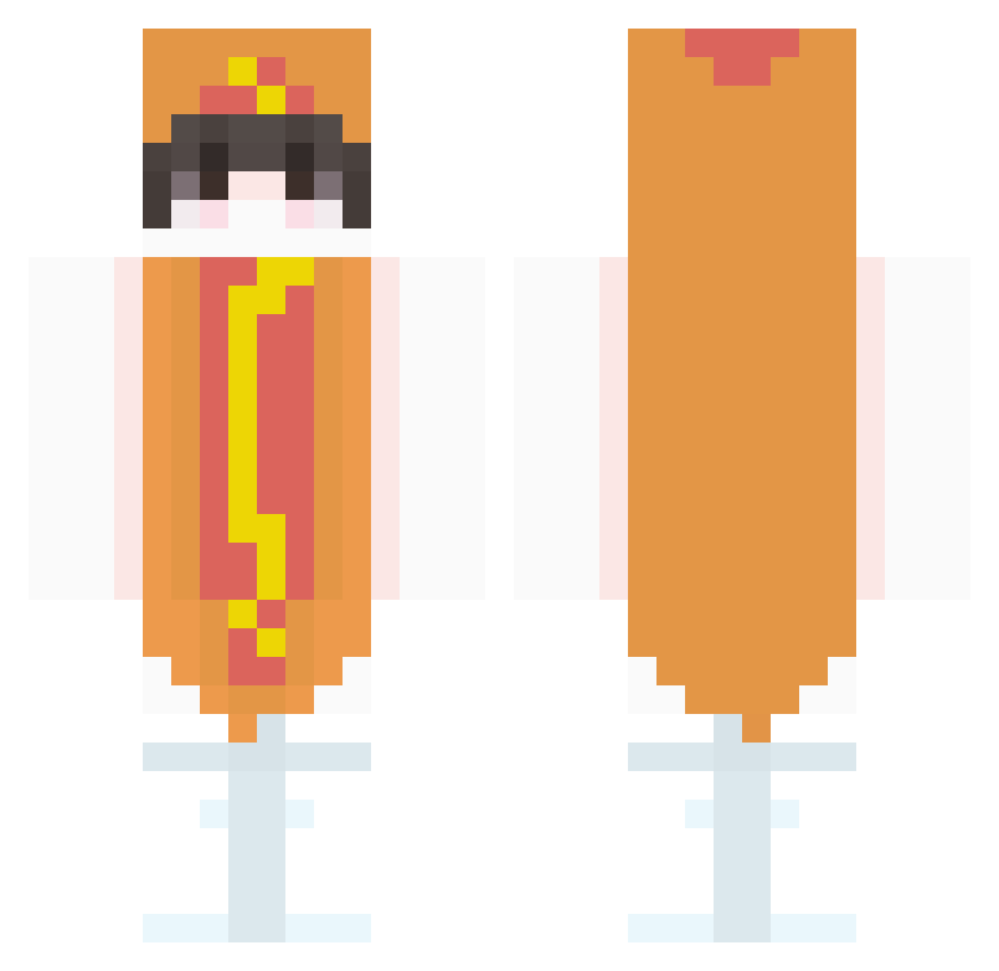 Juaancaaa Minecraft skin, front and back view