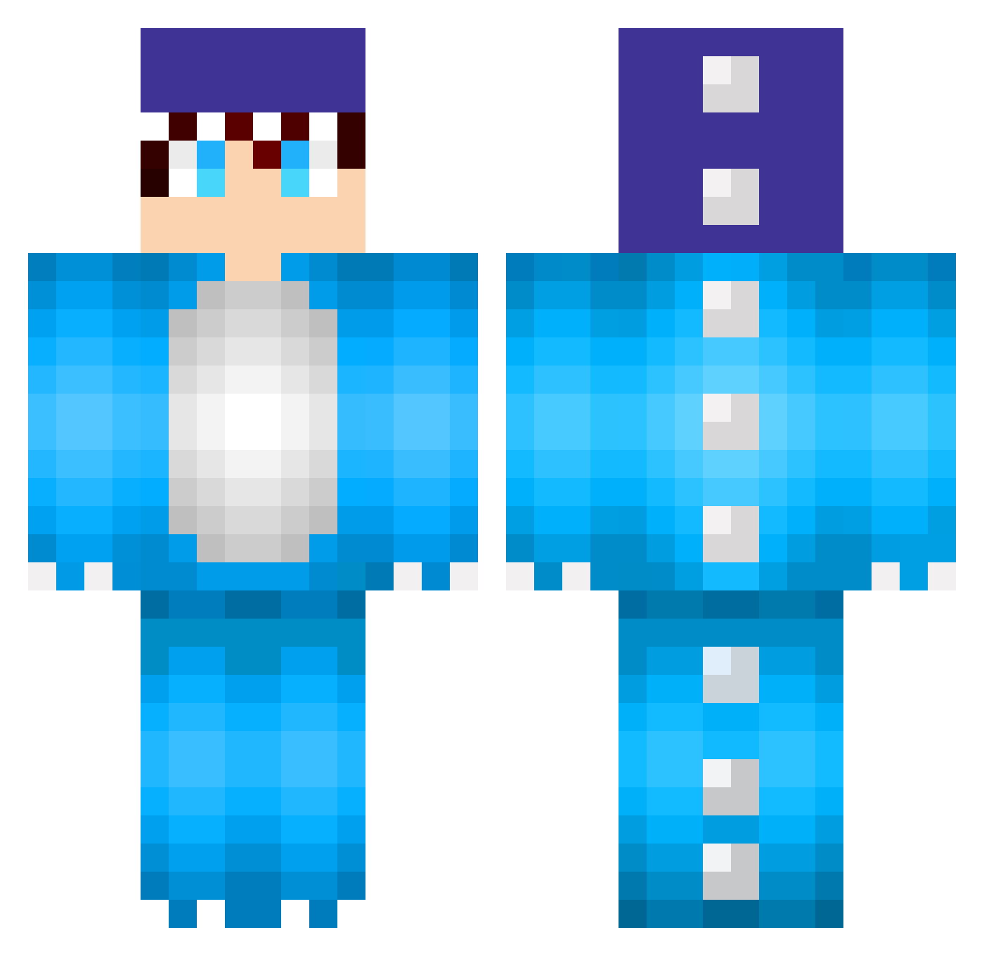Thanapong Minecraft skin, front and back view