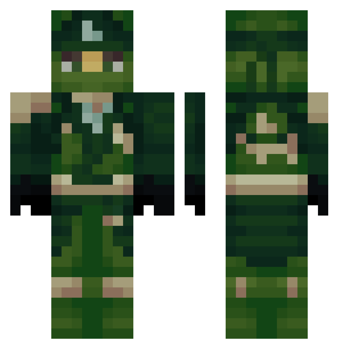 Rollie1996 Minecraft skin, front and back view