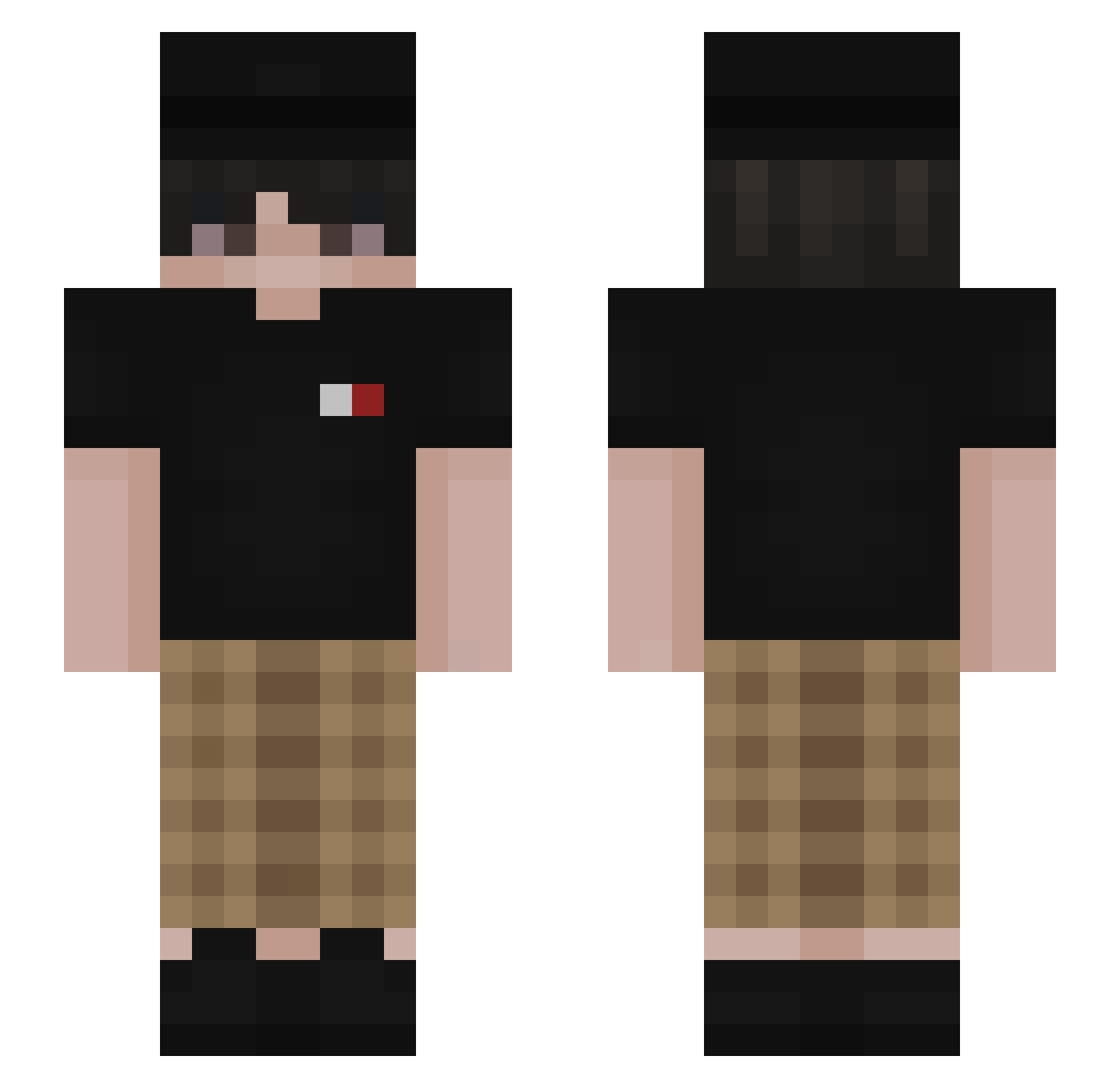 readyforban Minecraft skin, front and back view