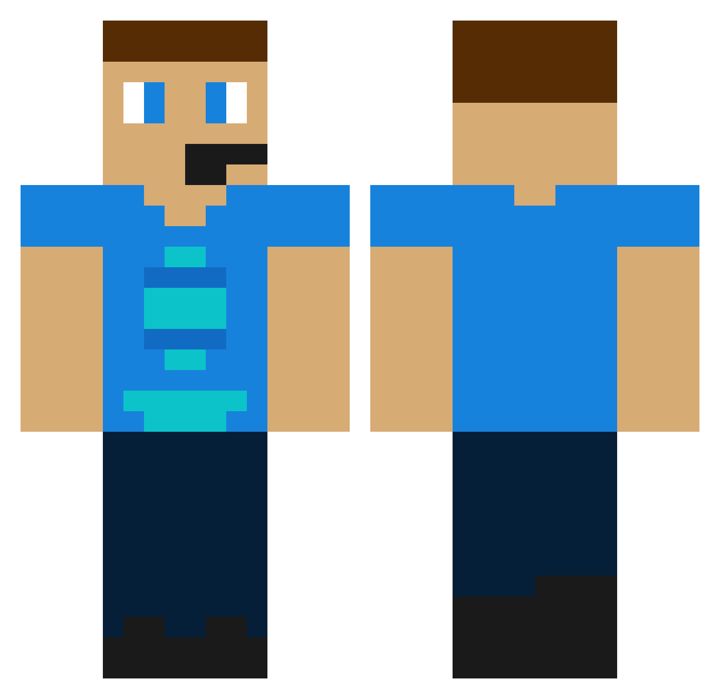 Vince_2015 Minecraft skin, front and back view
