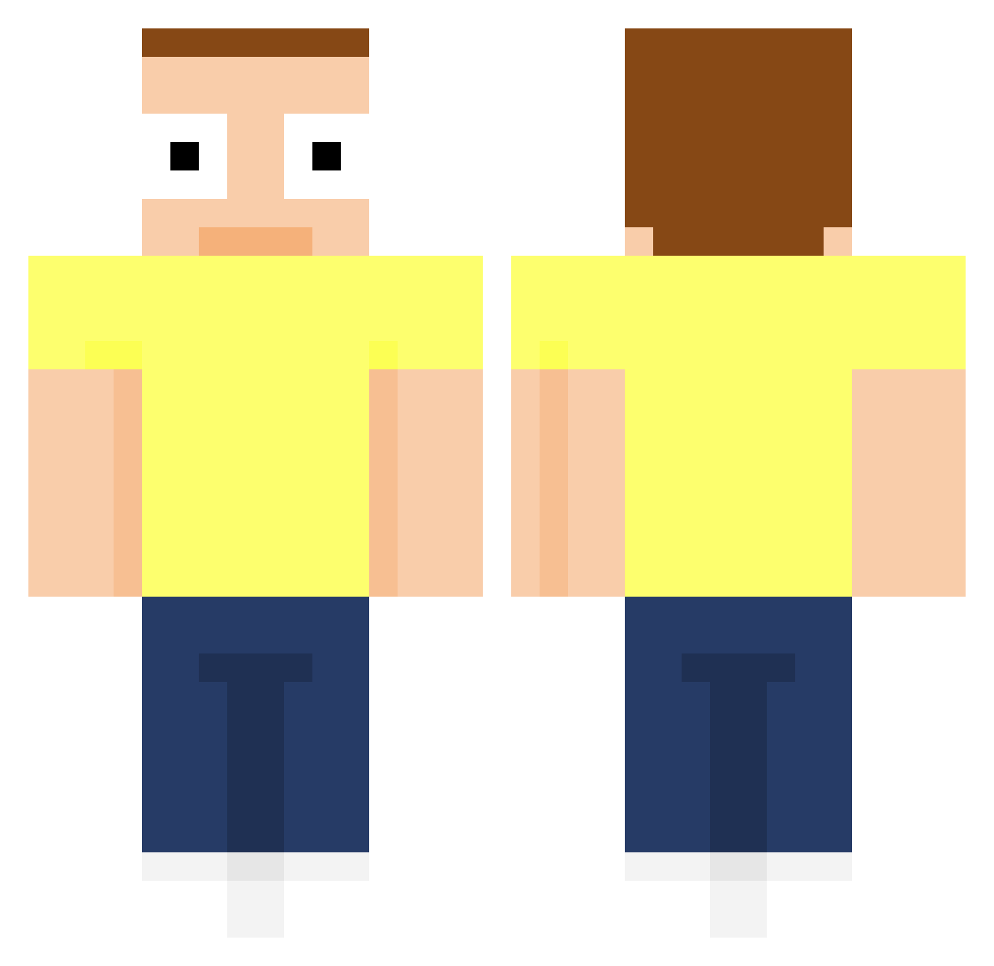 champymp4 Minecraft skin, front and back view