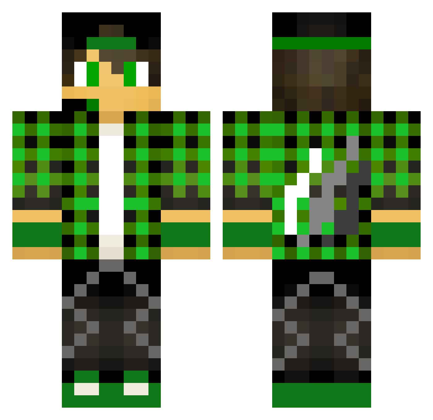Prince120 Minecraft skin, front and back view