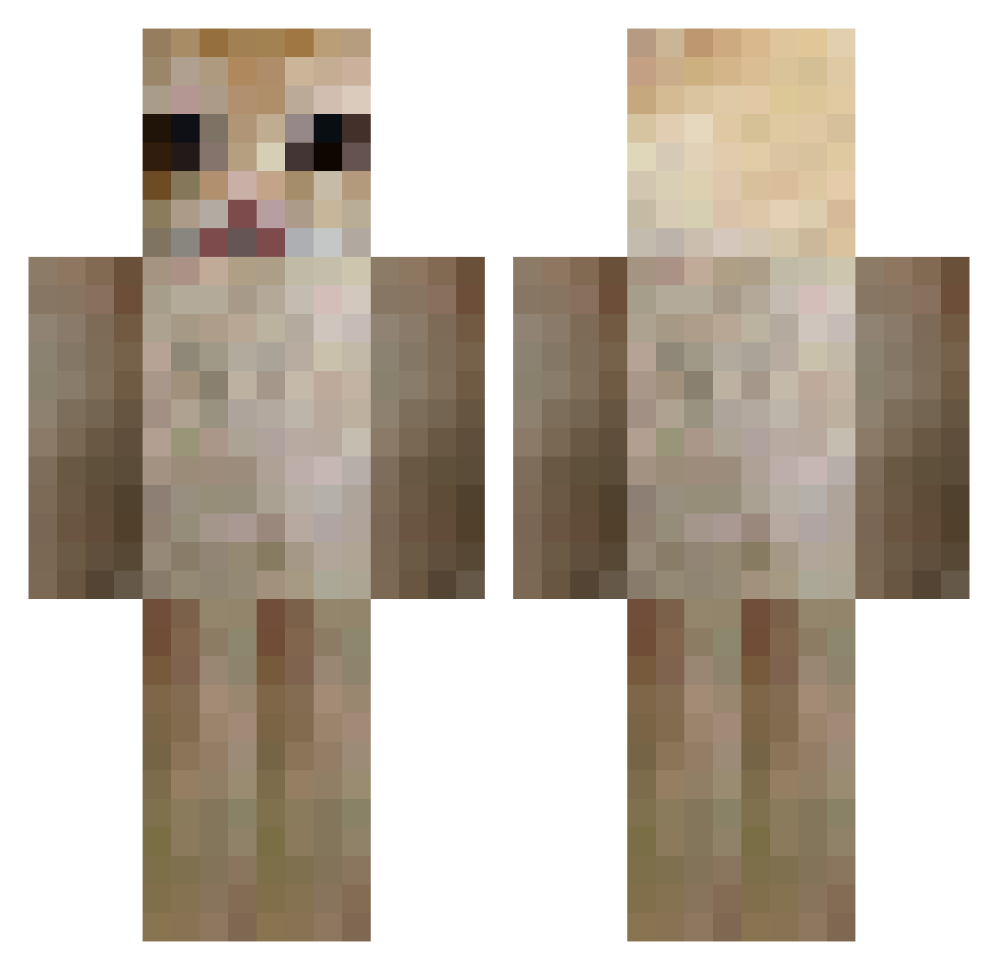dingus021 Minecraft skin, front and back view
