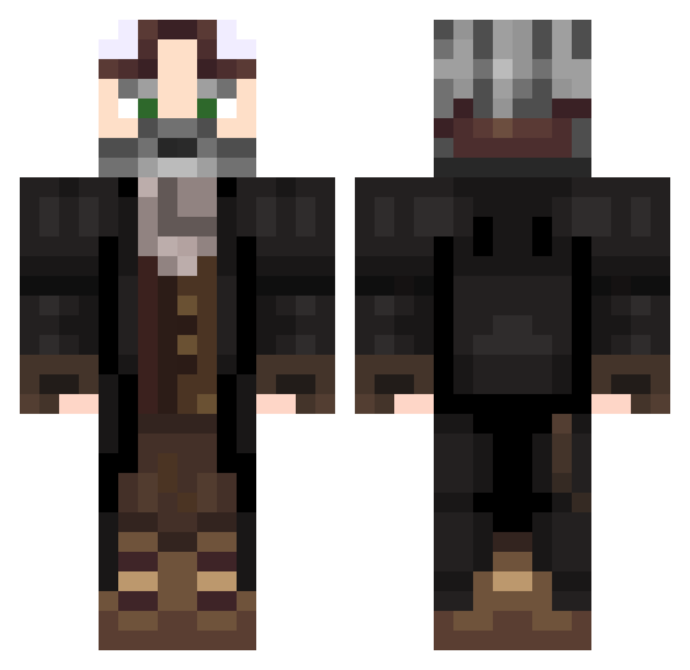 Nobu31 Minecraft skin, front and back view