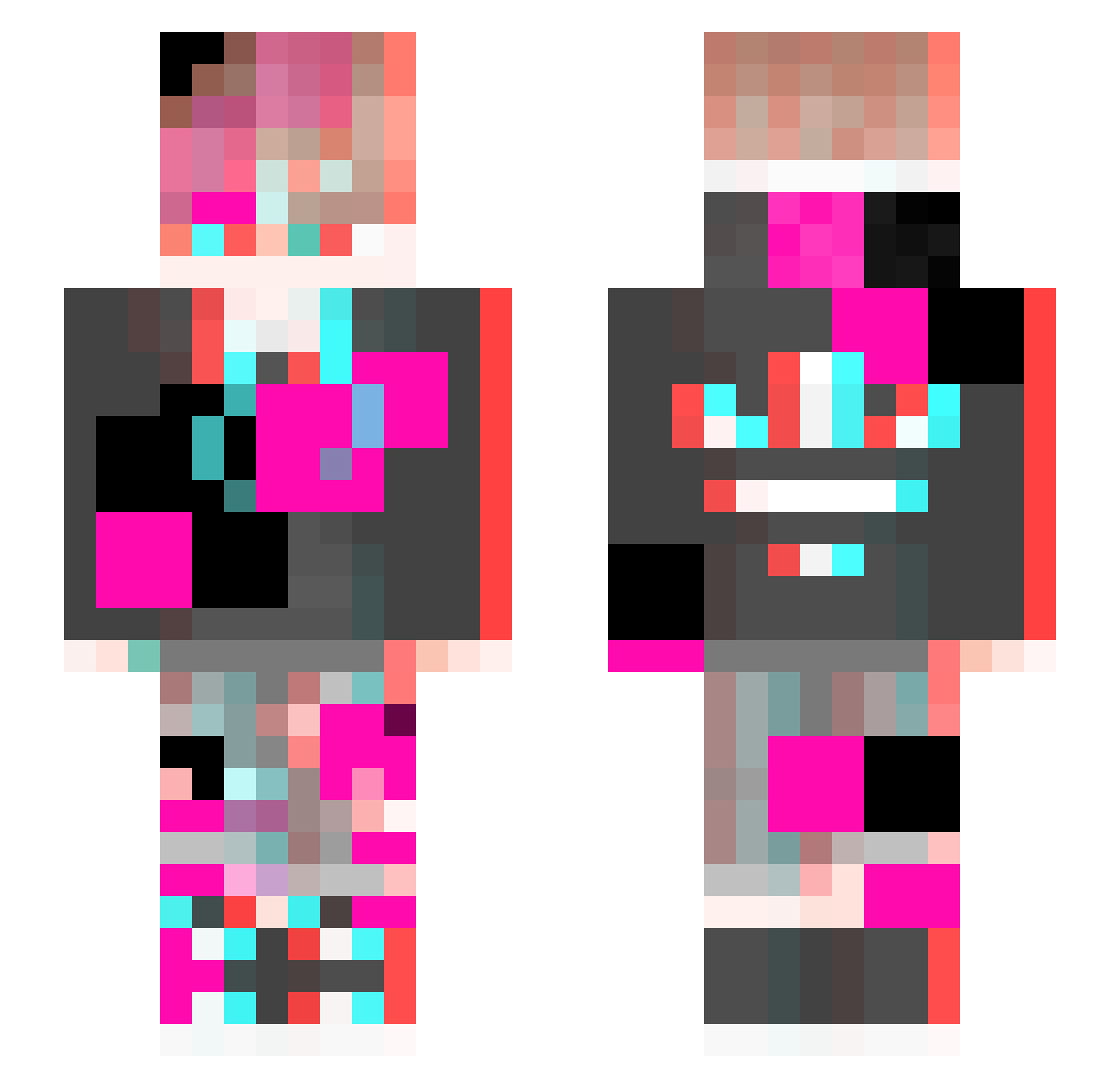 Mr_3rr0r Minecraft skin, front and back view