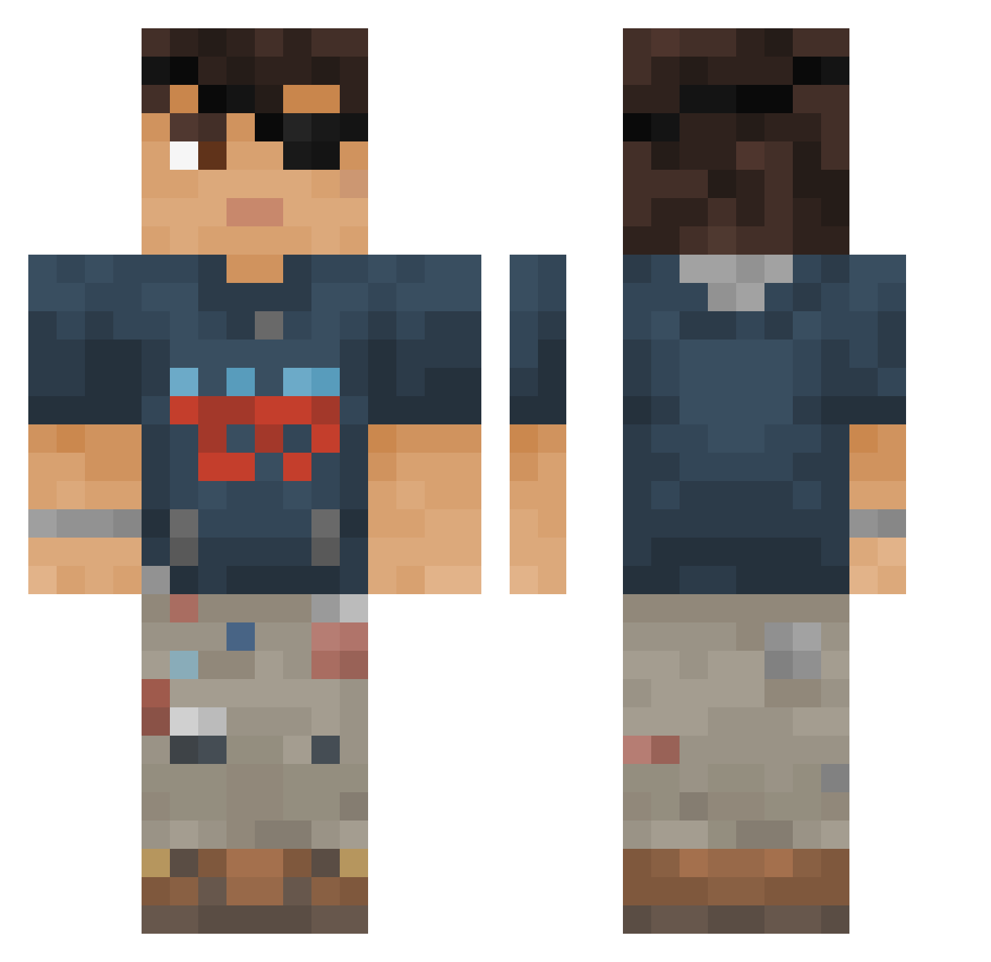 SwiftBlade208 Minecraft skin, front and back view