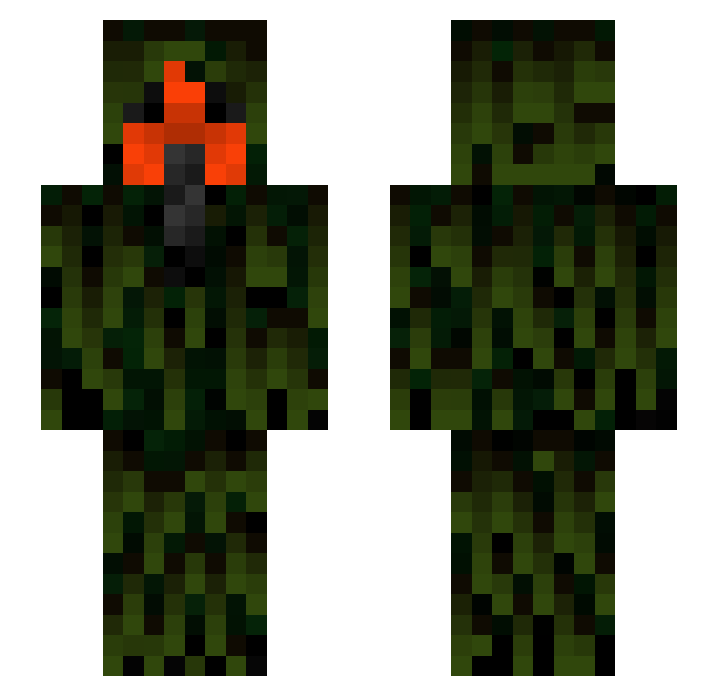 Demetra Minecraft skin, front and back view