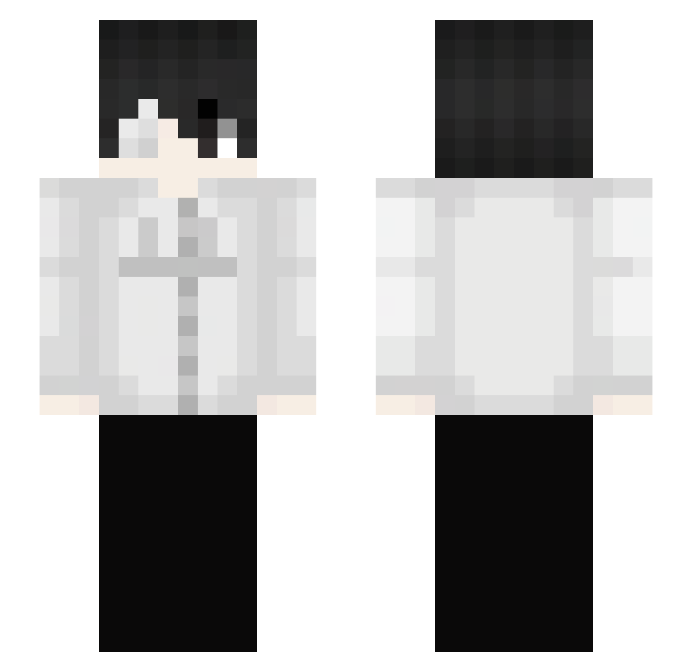 fortaking Minecraft skin, front and back view
