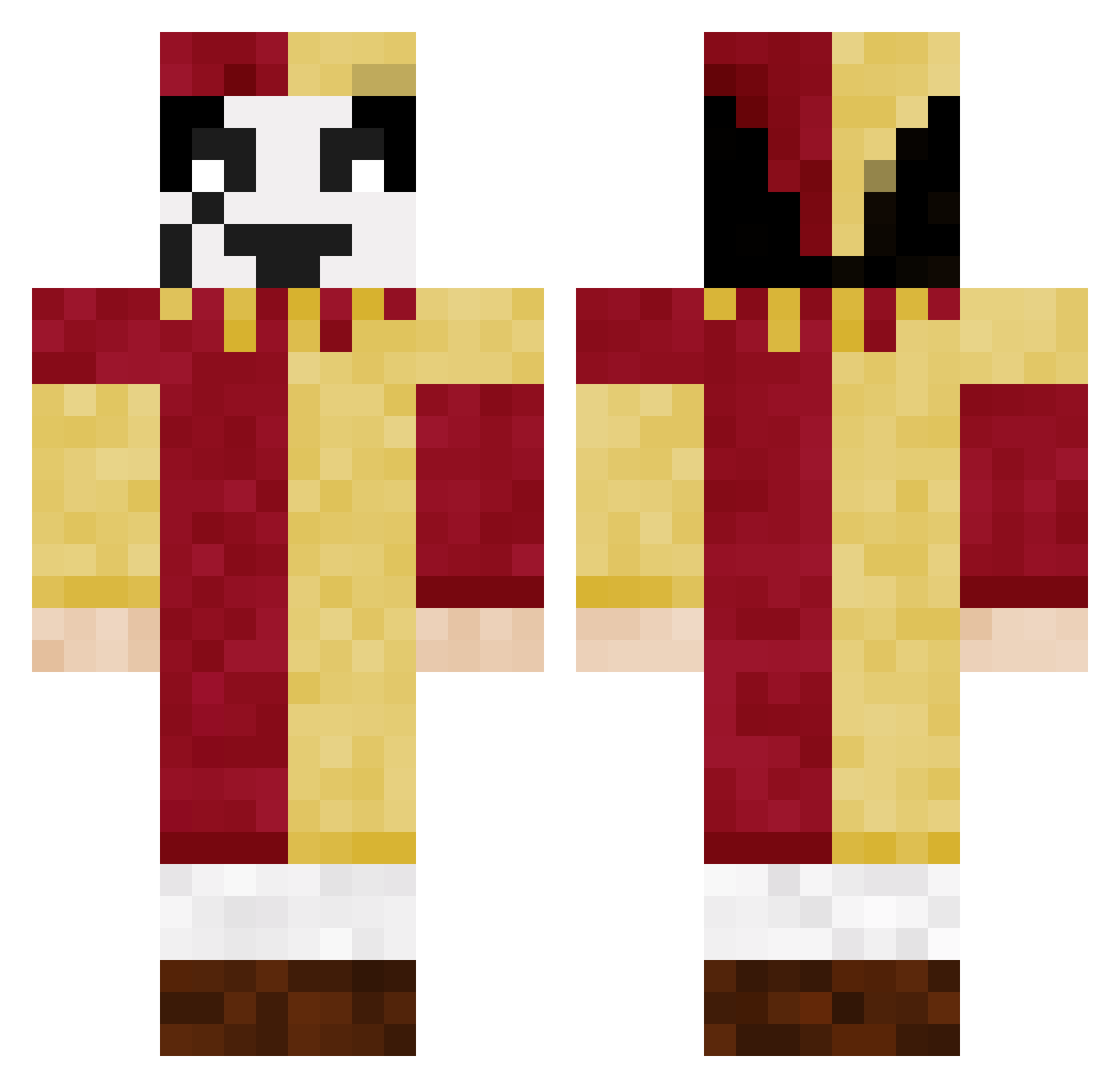 rana Minecraft skin, front and back view