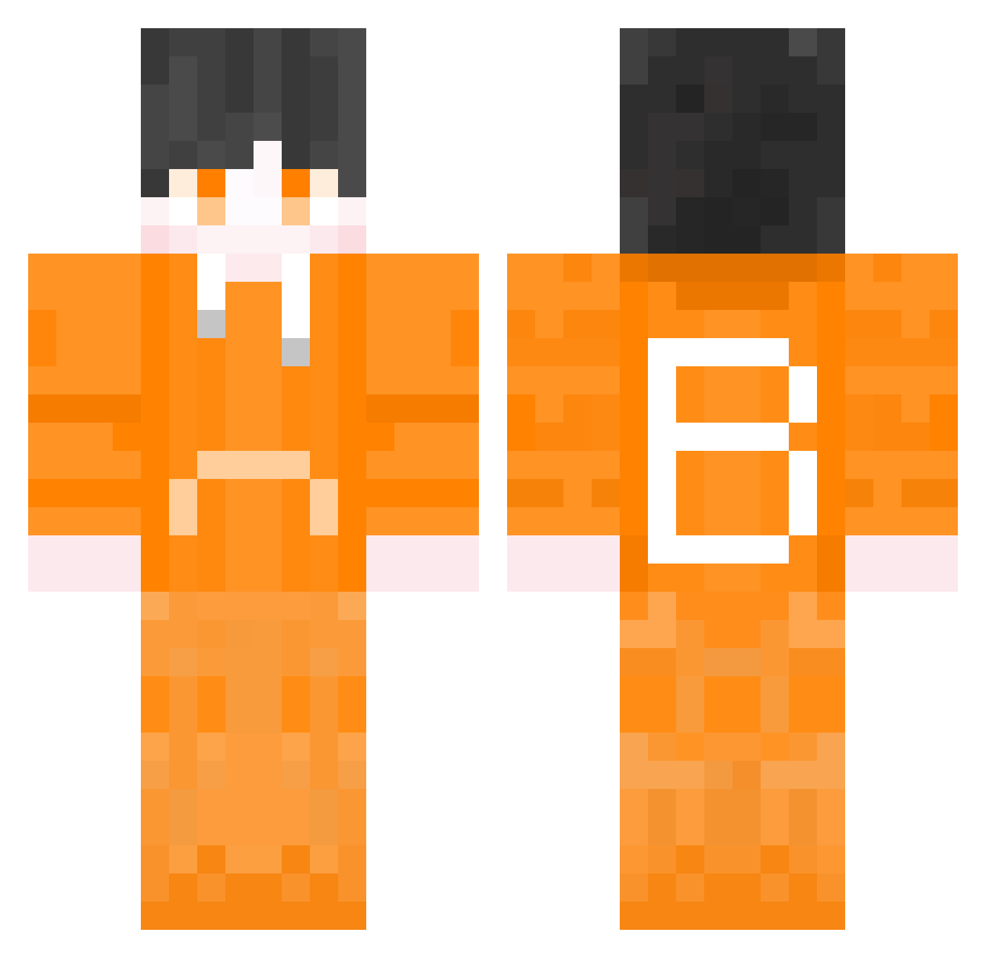 tangerine513 Minecraft skin, front and back view