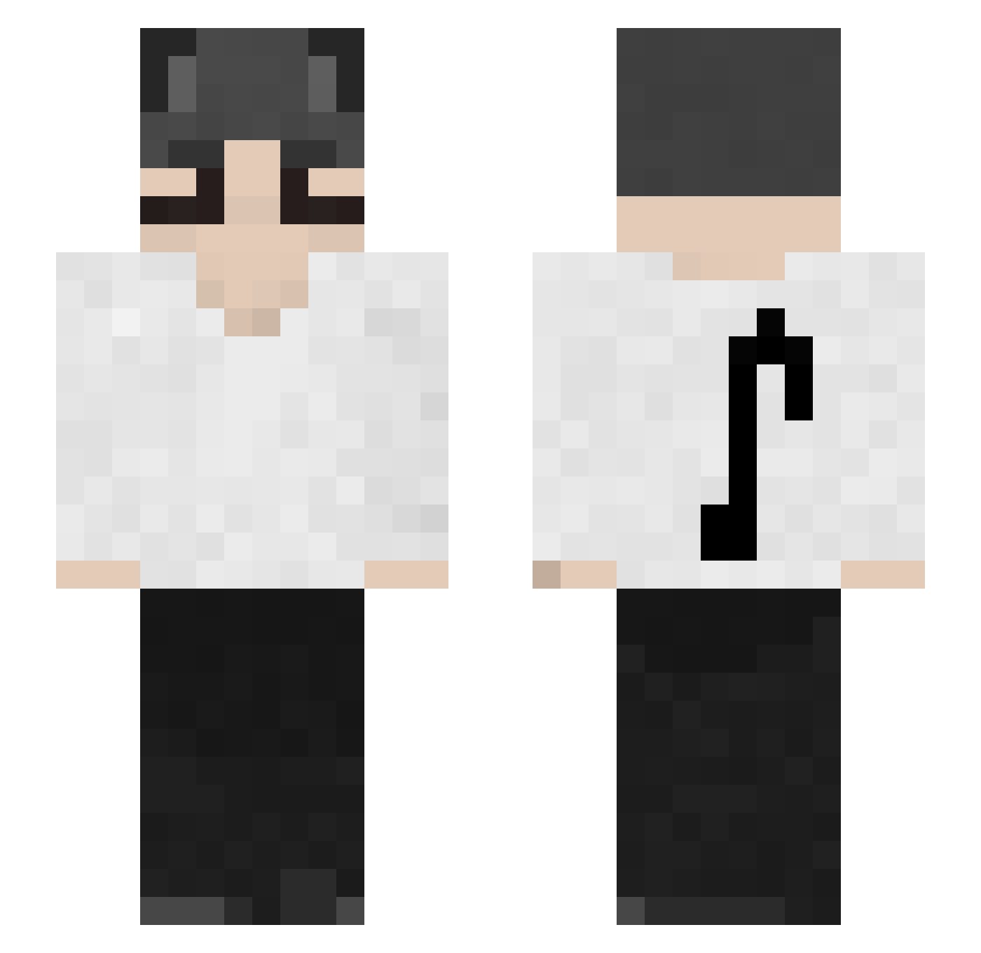 umyrr Minecraft skin, front and back view