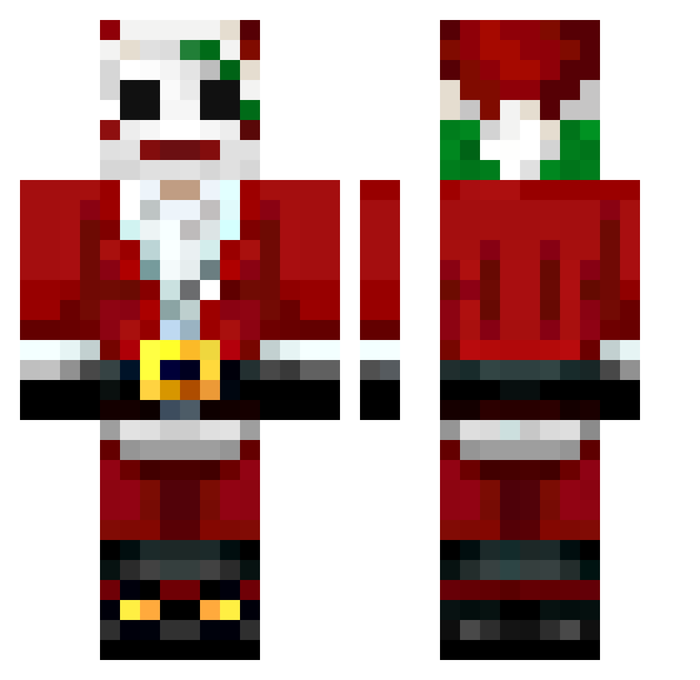 _Venus_3 Minecraft skin, front and back view