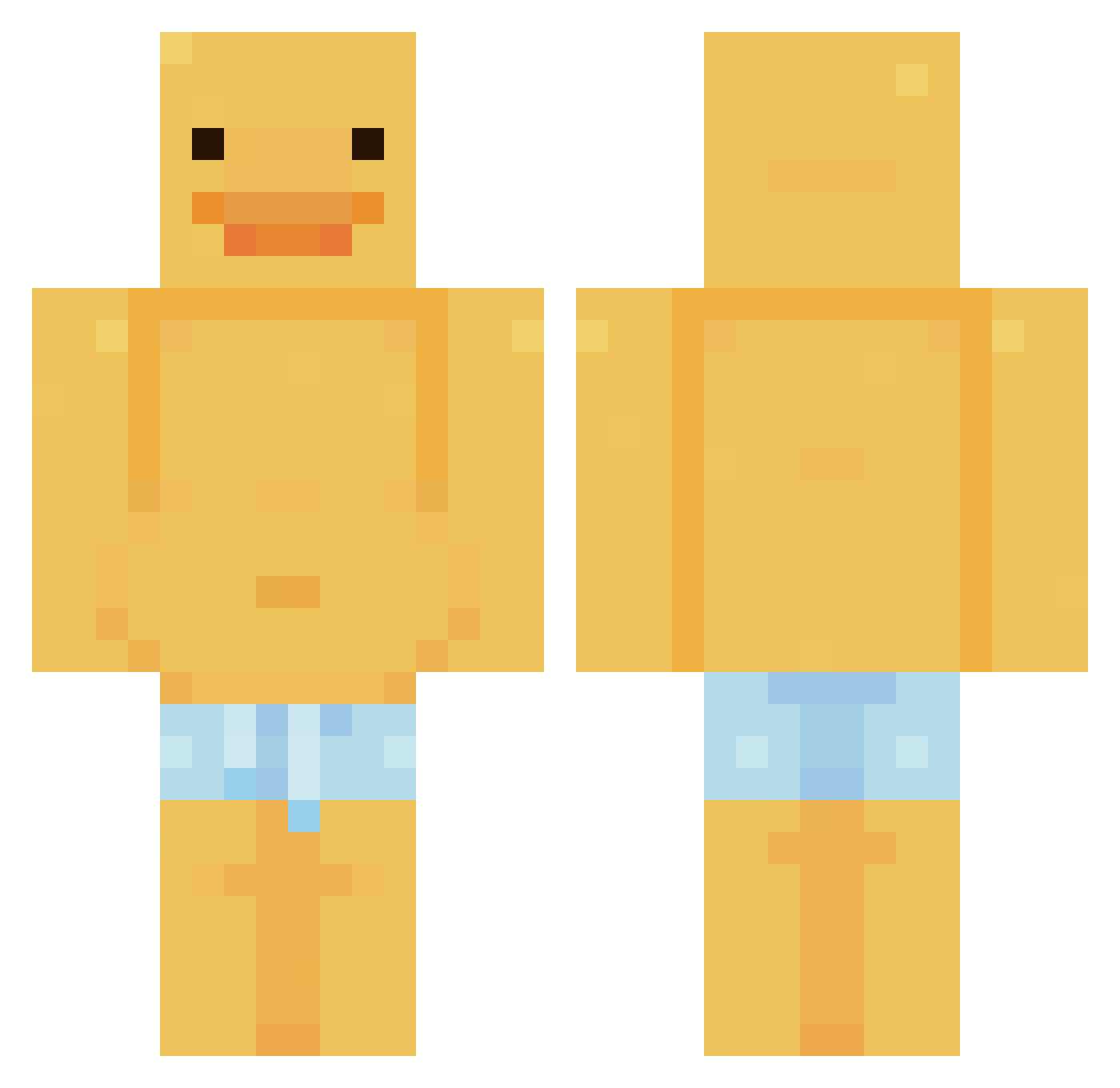 SecsyJonazy Minecraft skin, front and back view
