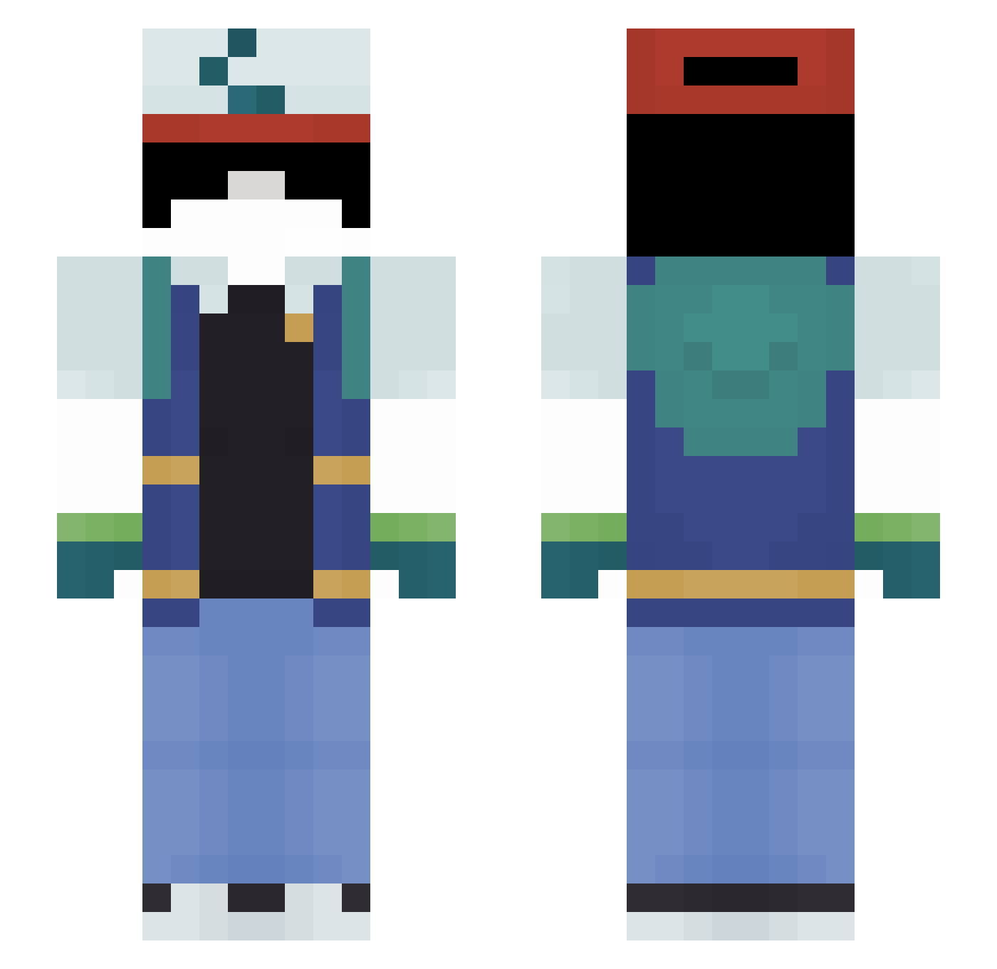 gieco Minecraft skin, front and back view