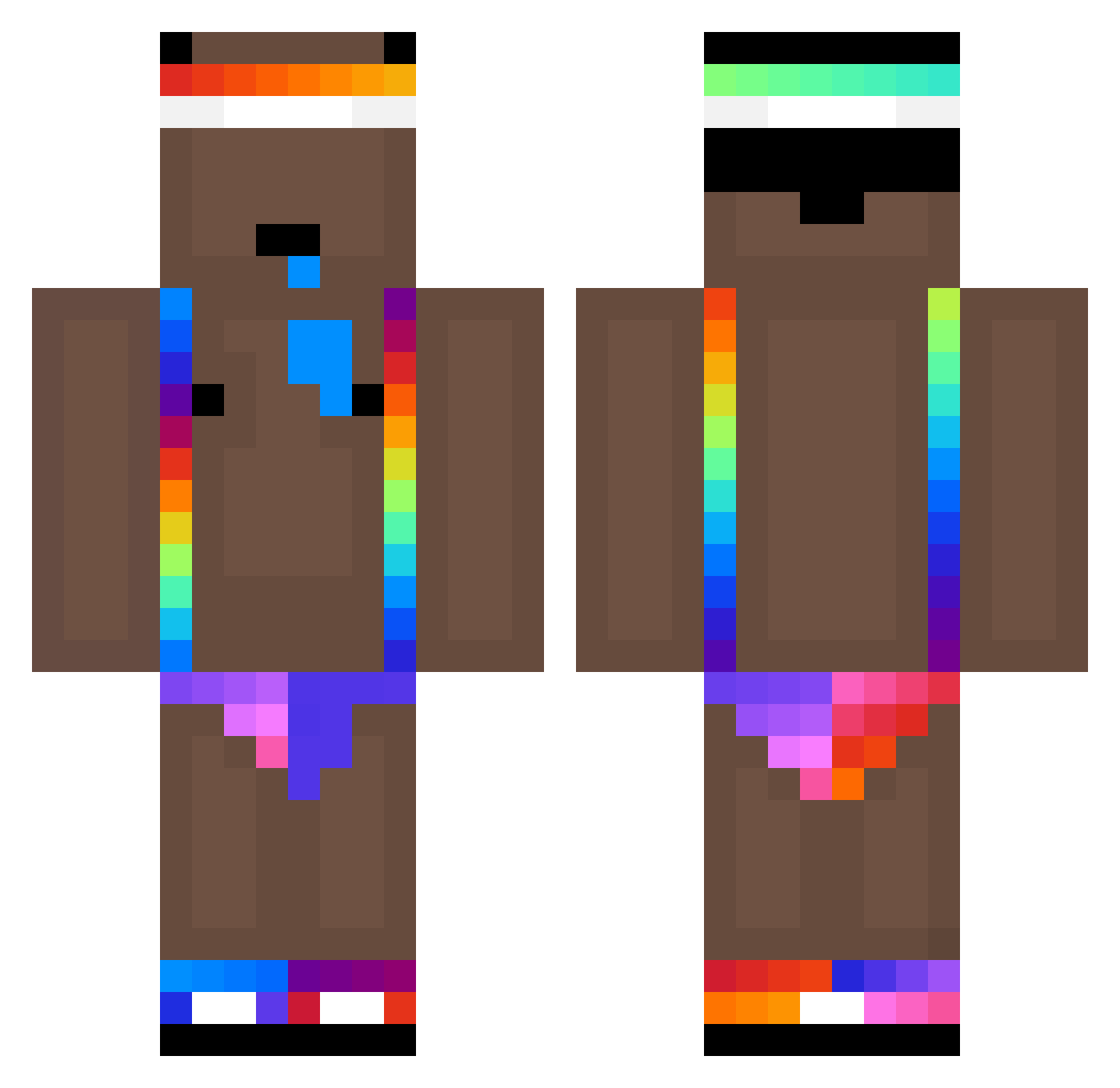 VLADIMIROVITCH Minecraft skin, front and back view