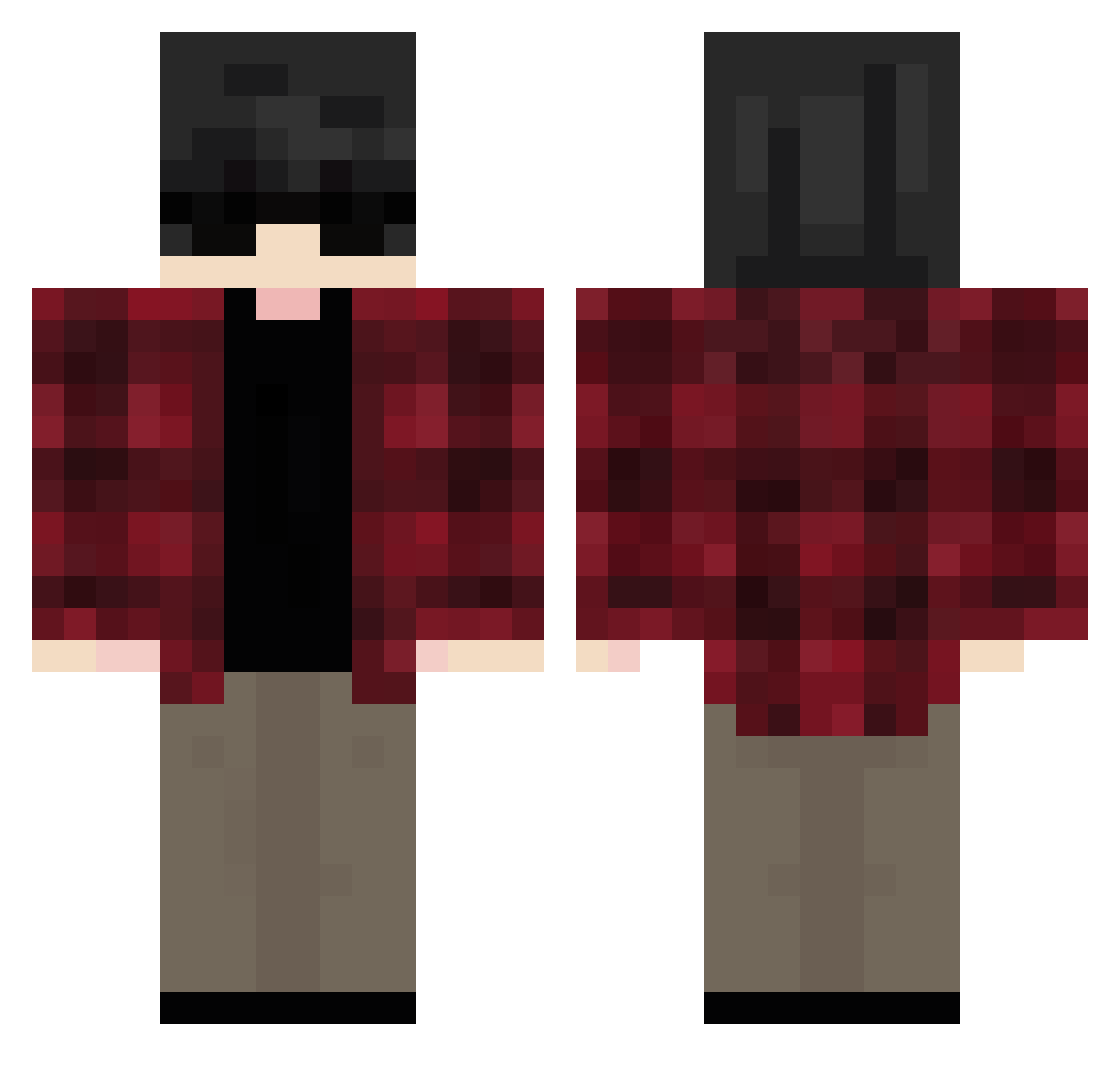 toffuboi Minecraft skin, front and back view