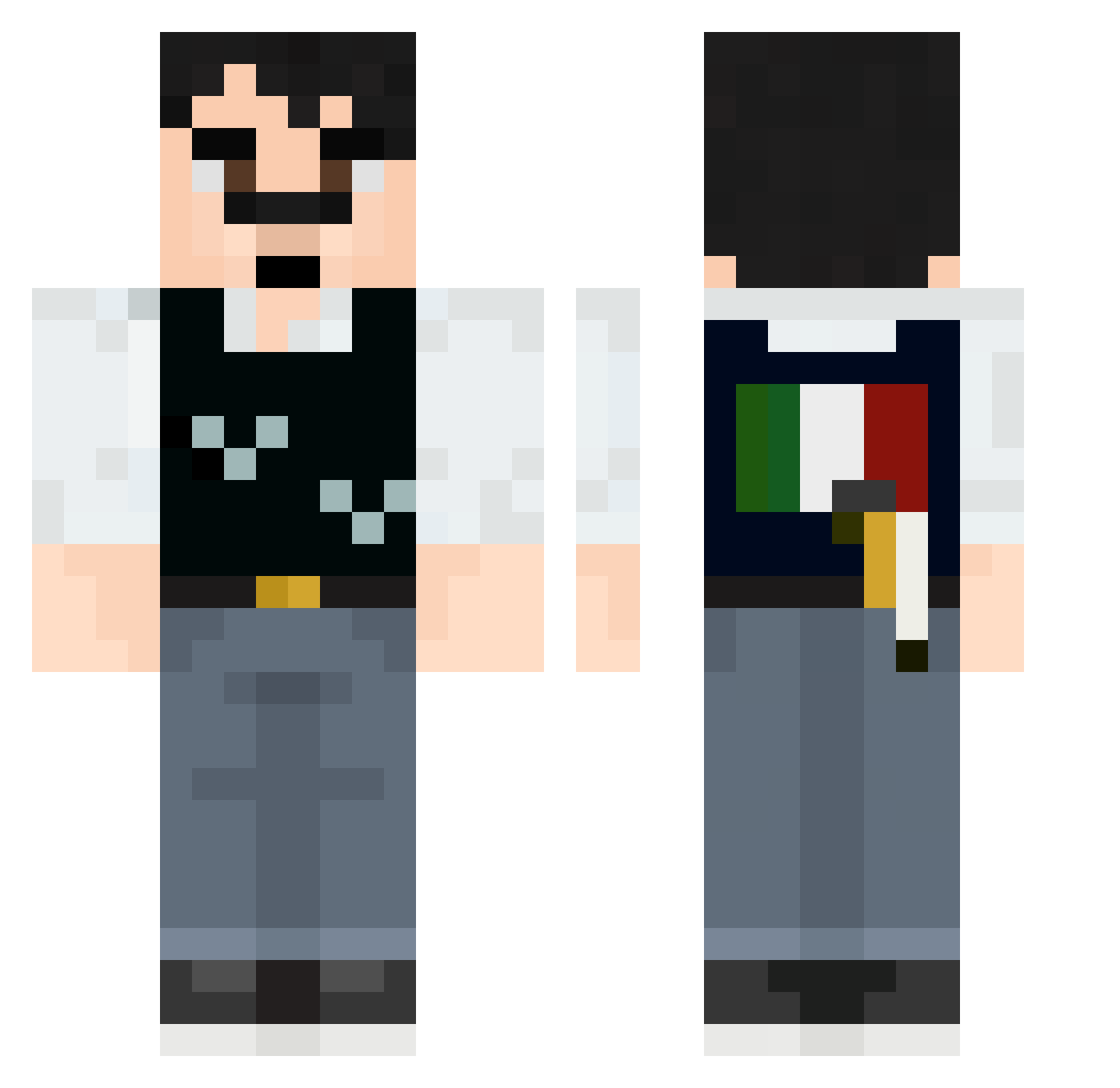 8z8a Minecraft skin, front and back view