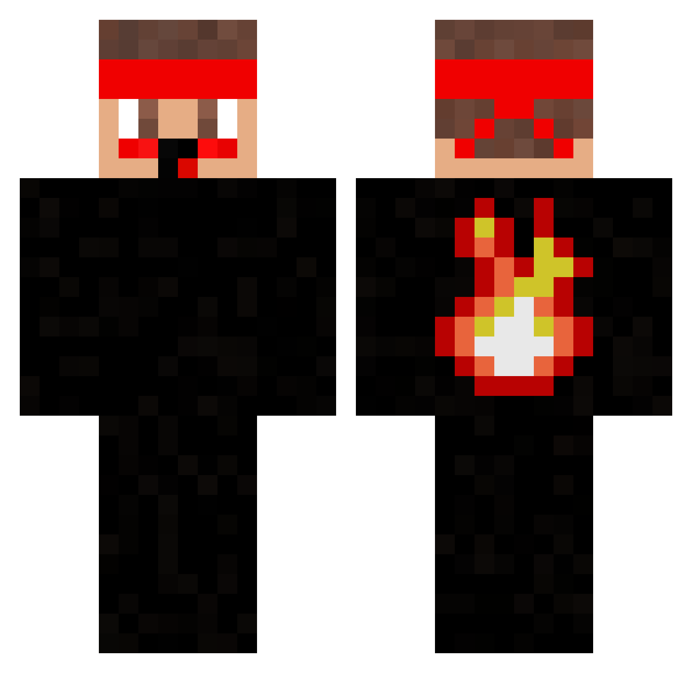 _Vajtek_ Minecraft skin, front and back view