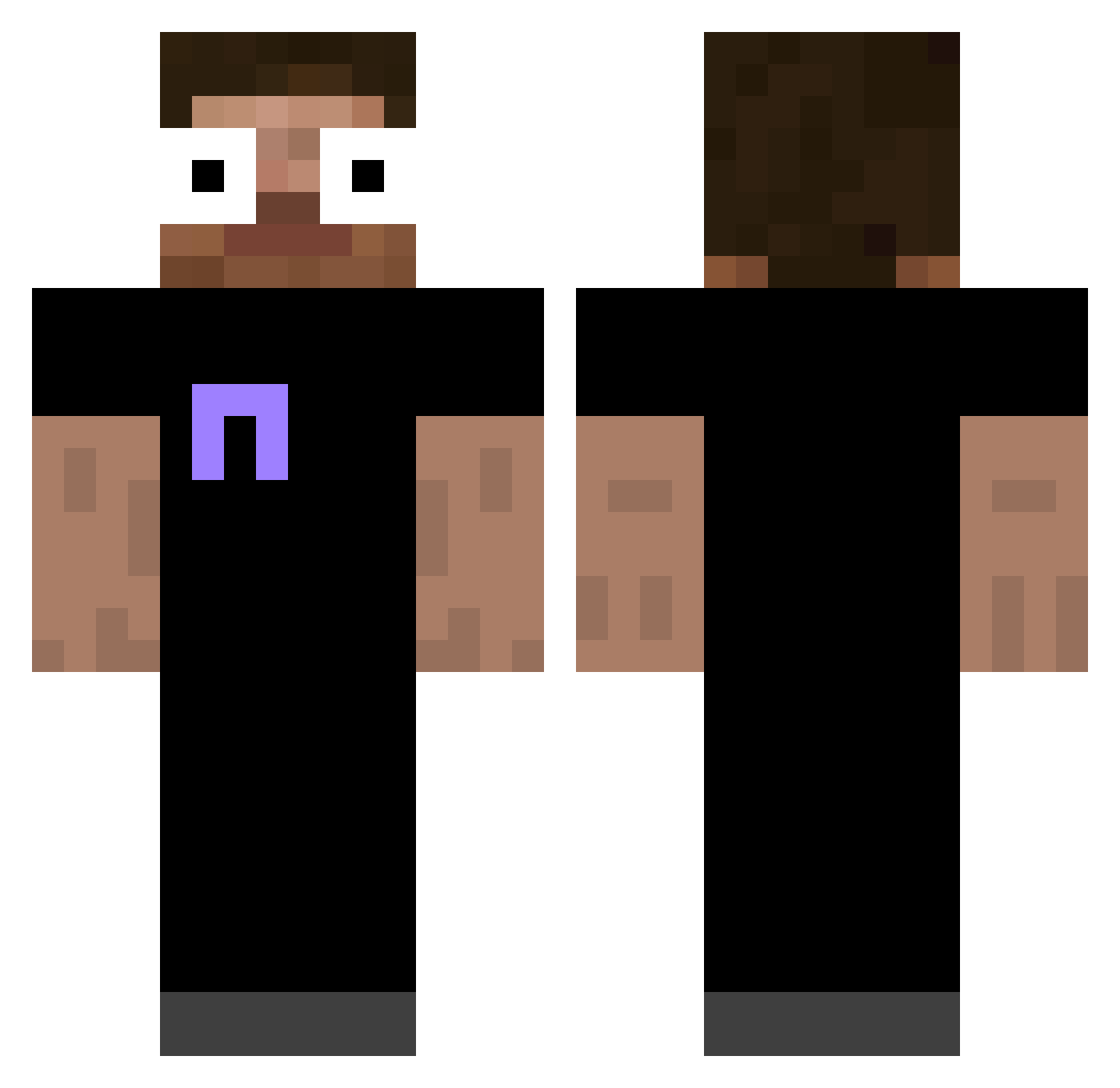ShiftFarmer01 Minecraft skin, front and back view