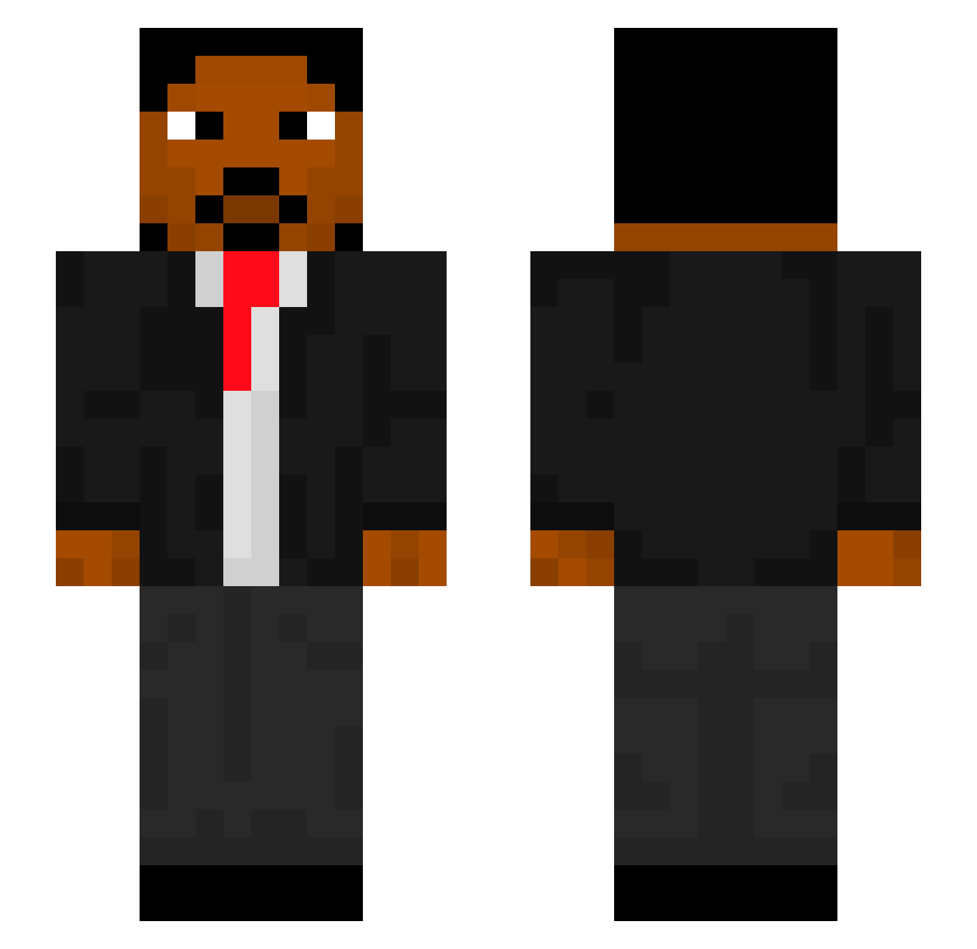 RikkeThr0atGoat Minecraft skin, front and back view