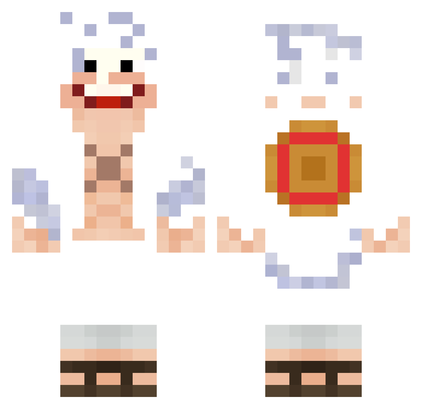 Sp1d6r Minecraft skin, front and back view