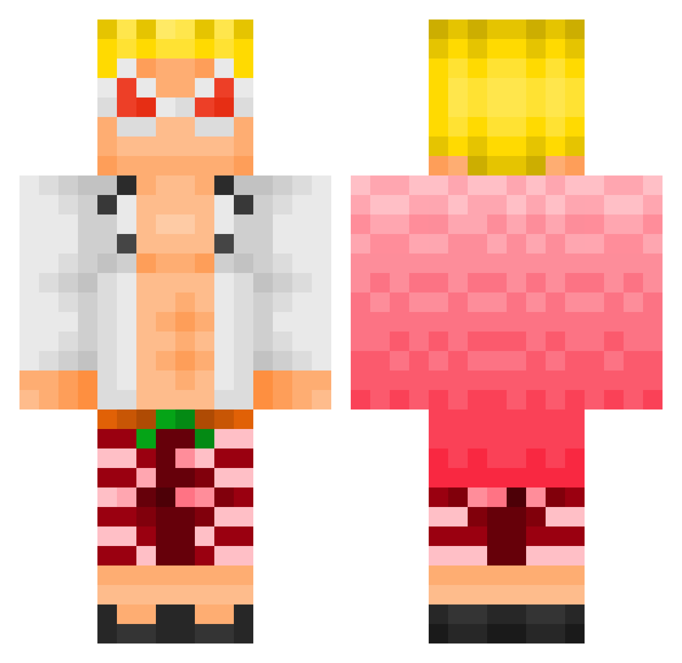 Kero2011 Minecraft skin, front and back view