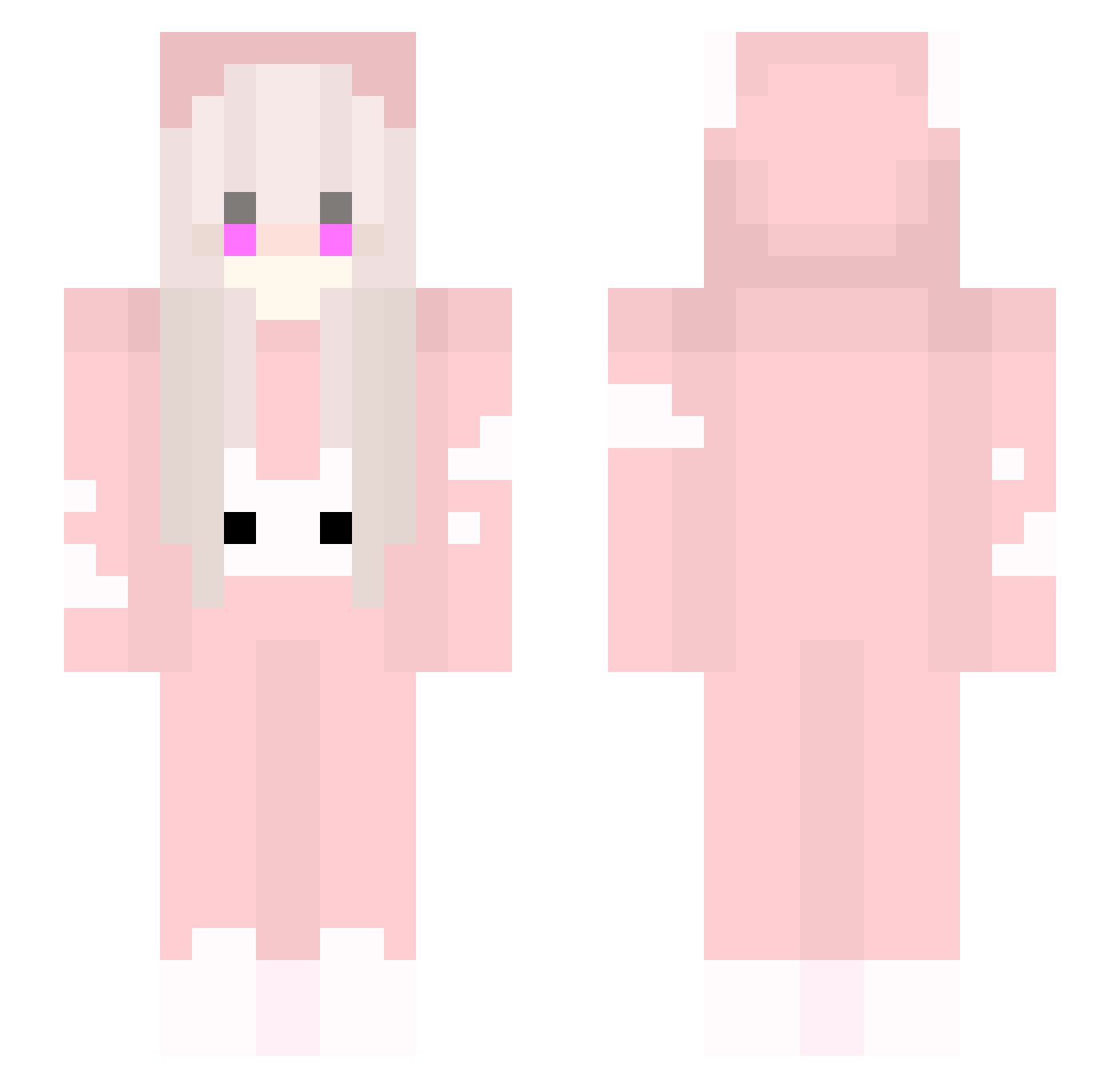 YAMAROKOTO Minecraft skin, front and back view