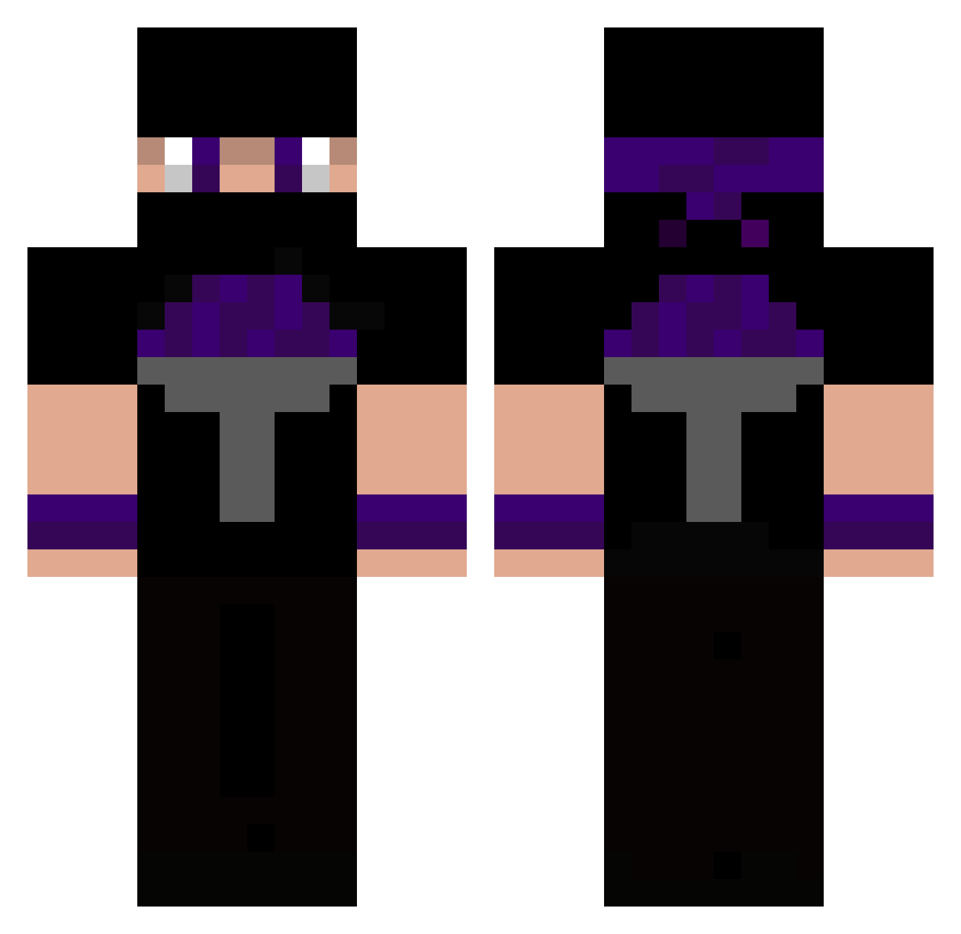 XOX___XOX Minecraft skin, front and back view