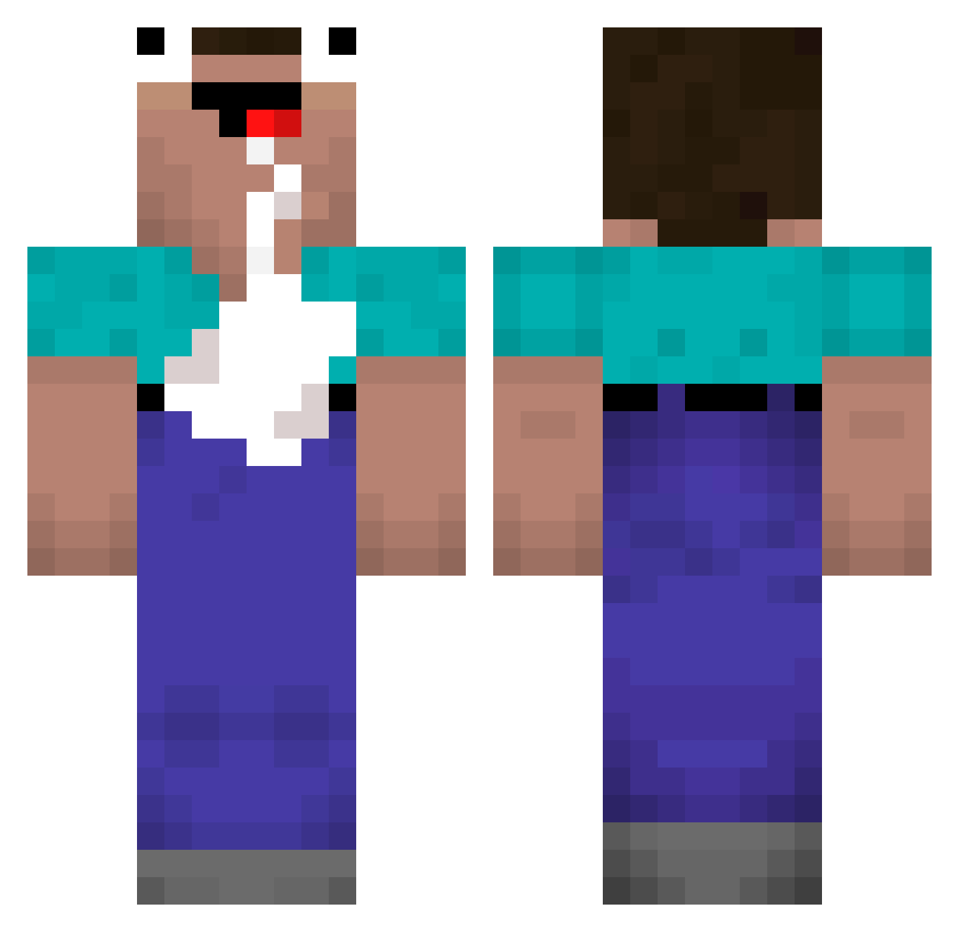 sajmonek17 Minecraft skin, front and back view