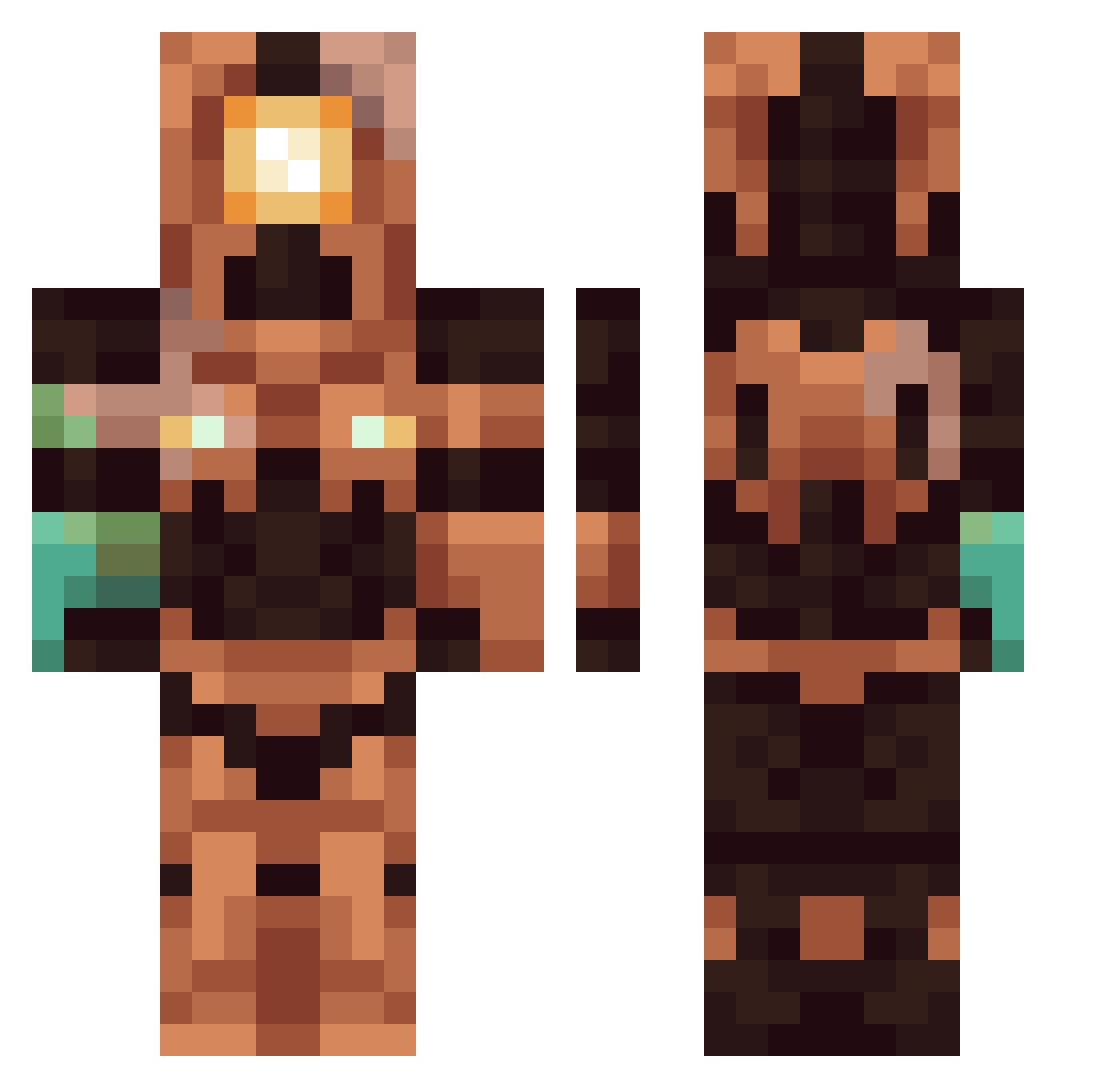 long0329 Minecraft skin, front and back view
