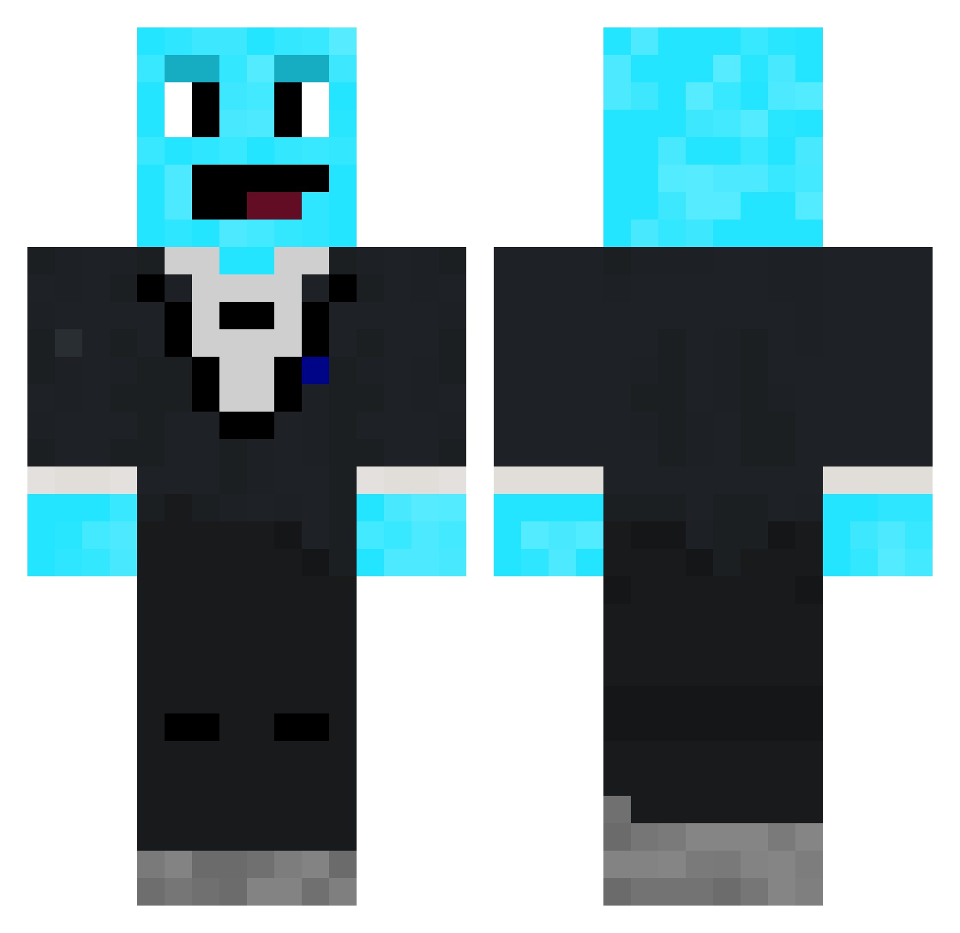 PohaniPopecak Minecraft skin, front and back view
