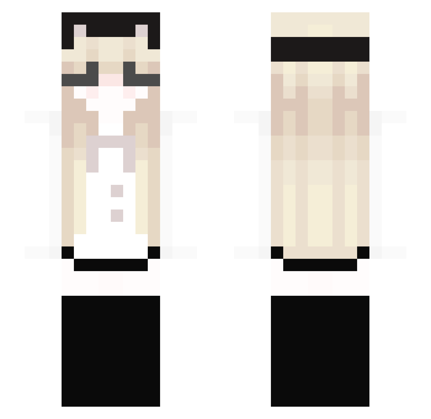 proofbtc Minecraft skin, front and back view