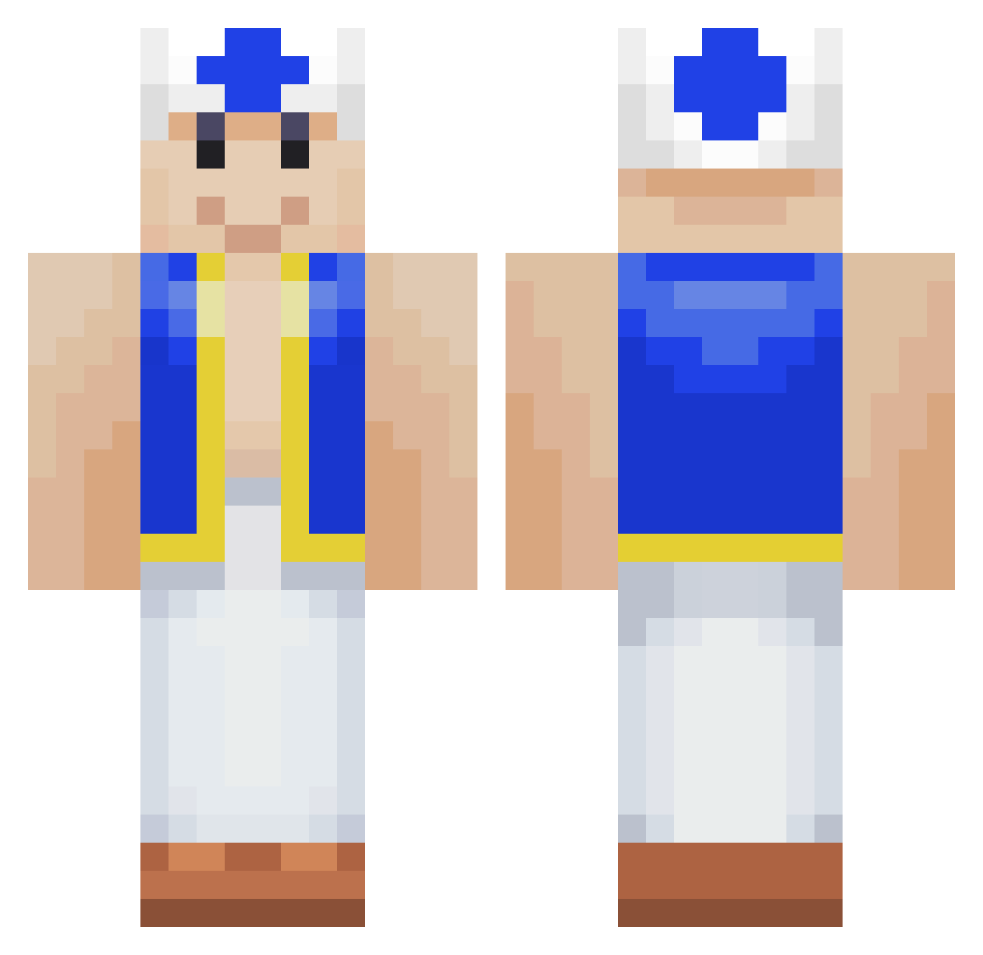 Lovydraz Minecraft skin, front and back view