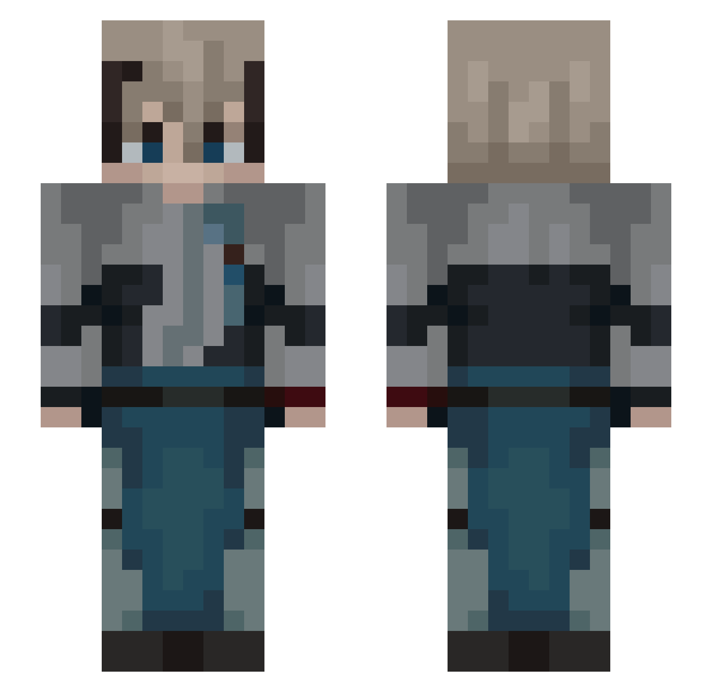 Fennic_ Minecraft skin, front and back view