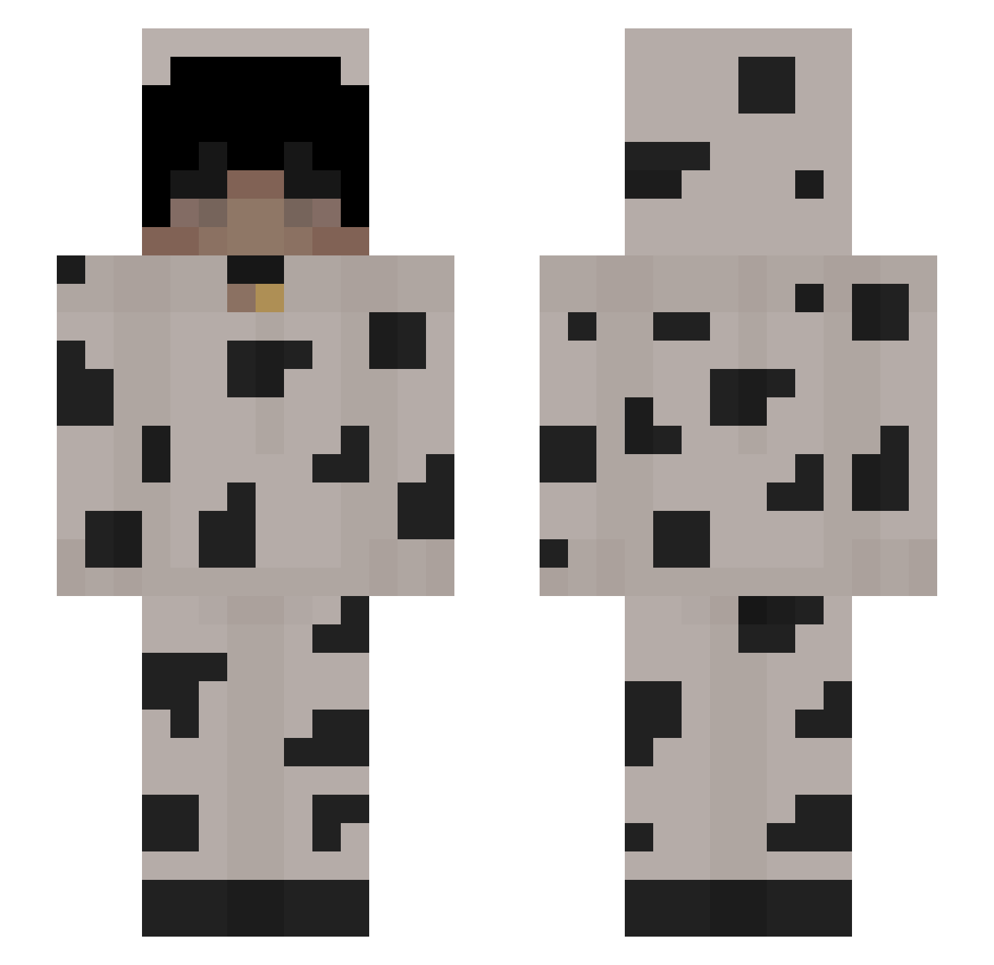 Chuuuub02 Minecraft skin, front and back view