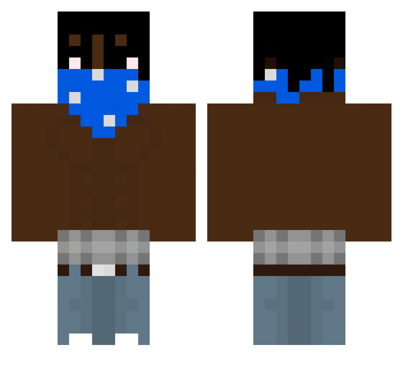 zFim Minecraft skin, front and back view