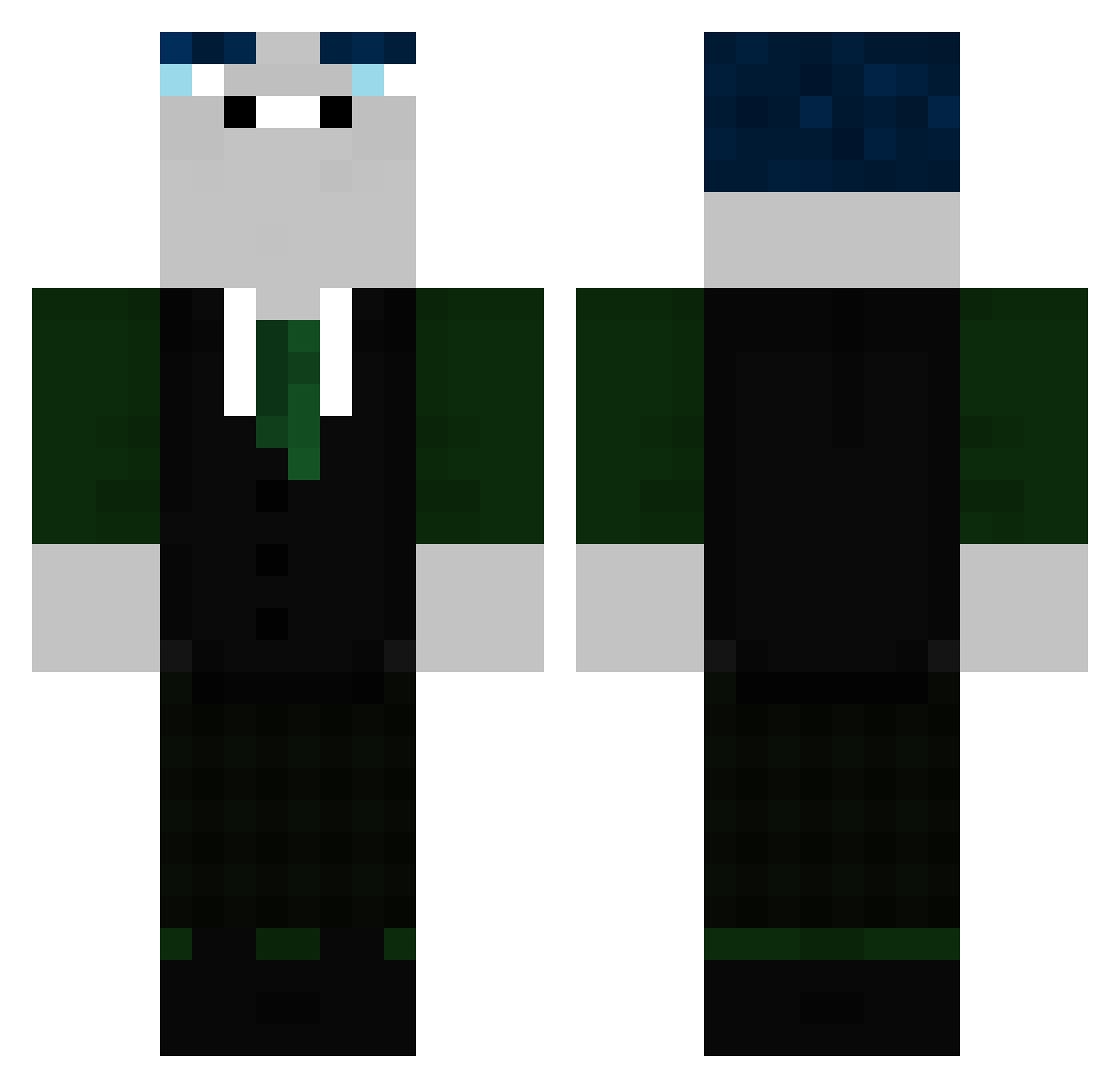 LordFlixman Minecraft skin, front and back view