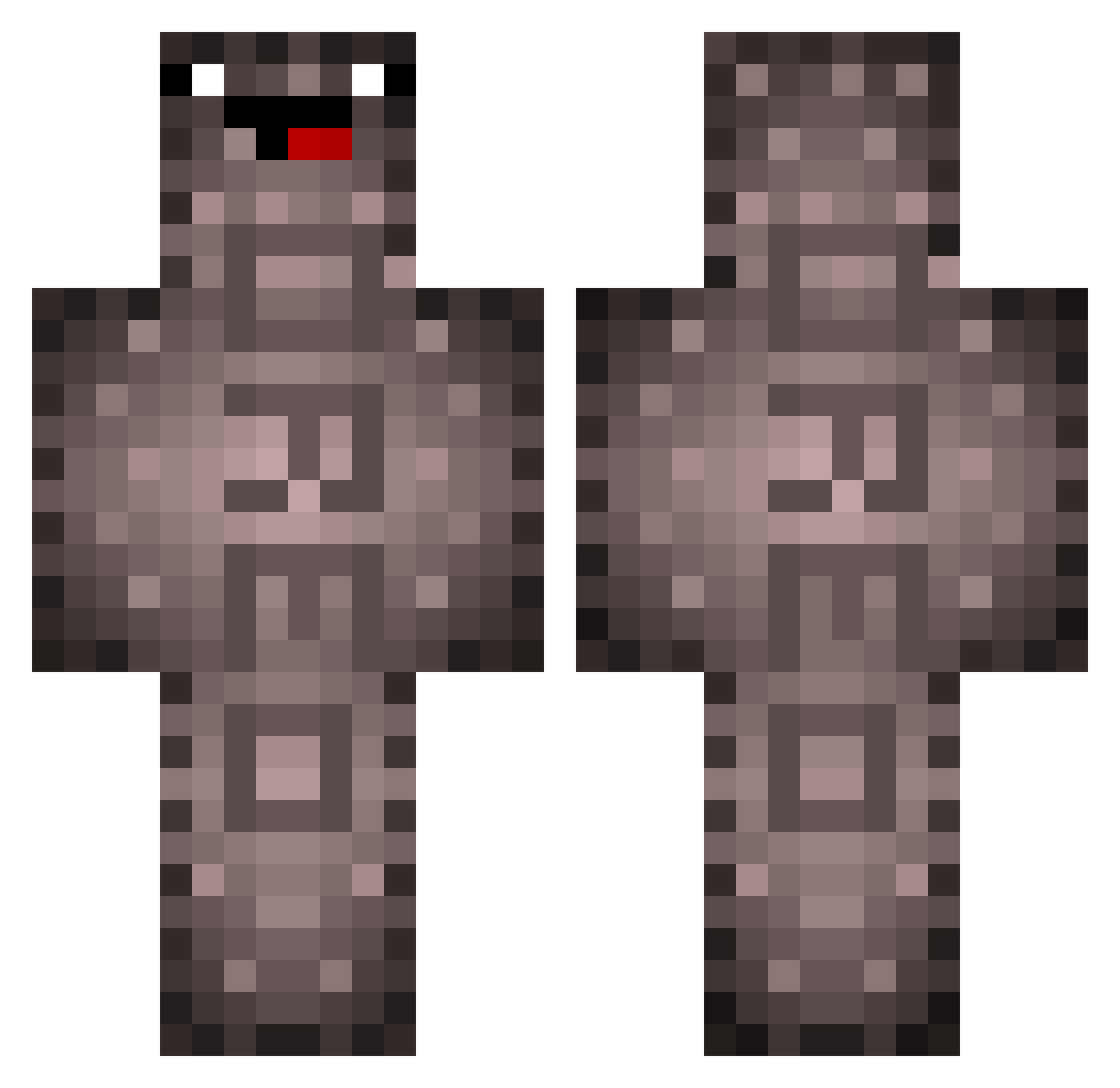 Discoreo Minecraft skin, front and back view