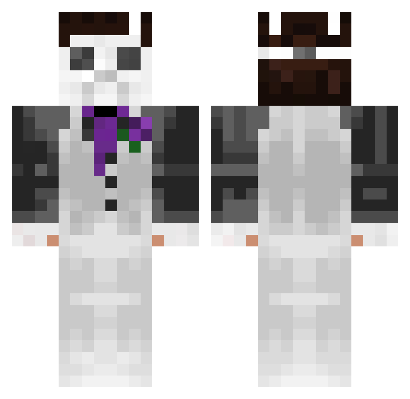 Pyroman14c Minecraft skin, front and back view